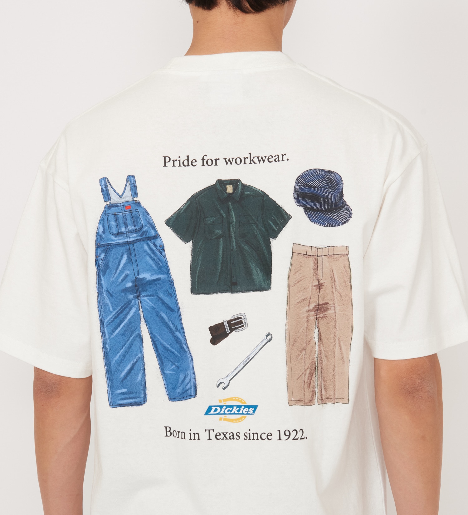 Dickies(ディッキーズ)の【大きいサイズ】ハンドドローイングTシャツ　半袖|トップス/Tシャツ/カットソー/メンズ|ホワイト