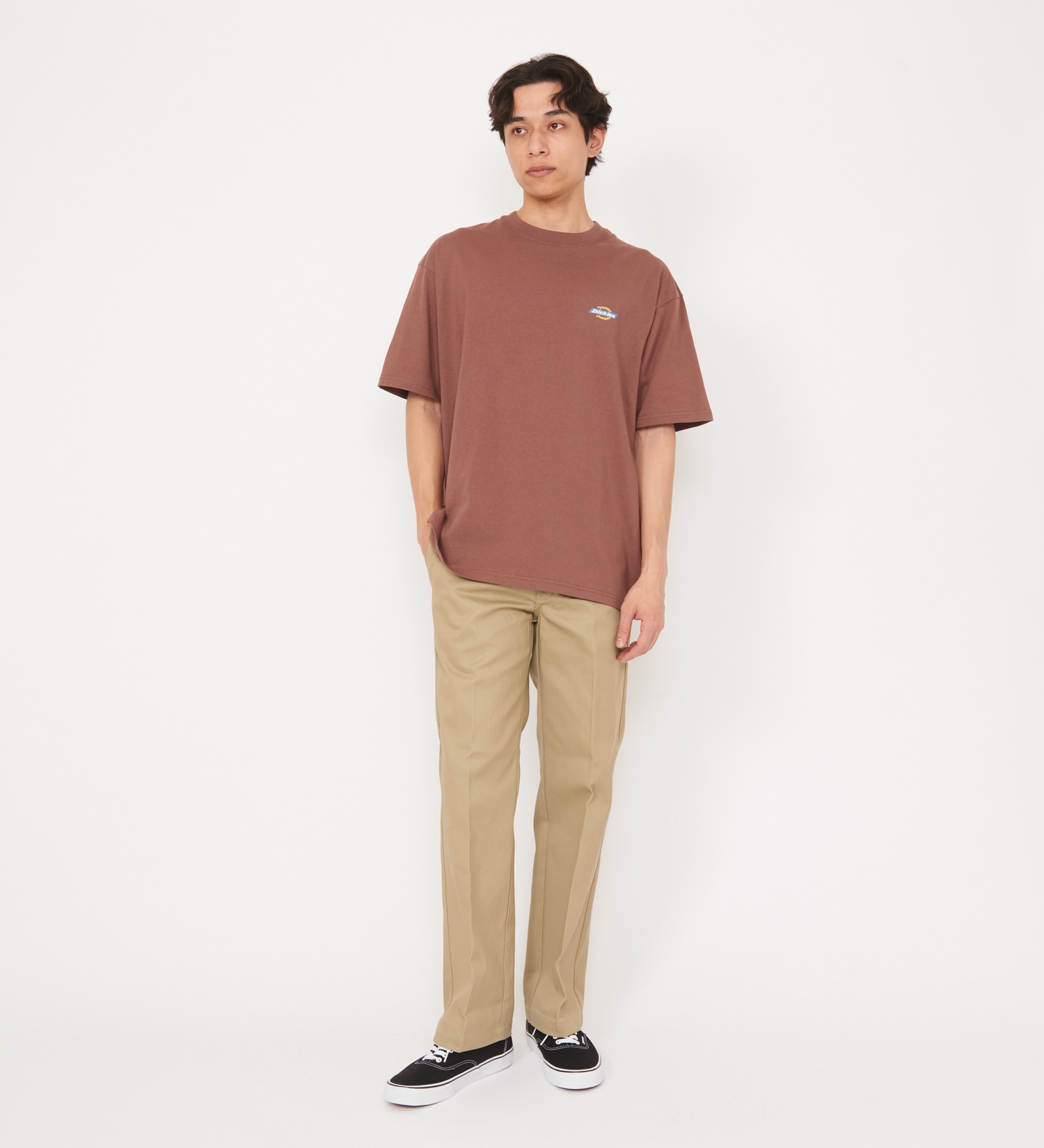Dickies(ディッキーズ)の【大きいサイズ】ハンドドローイングTシャツ　半袖|トップス/Tシャツ/カットソー/メンズ|ブラウン