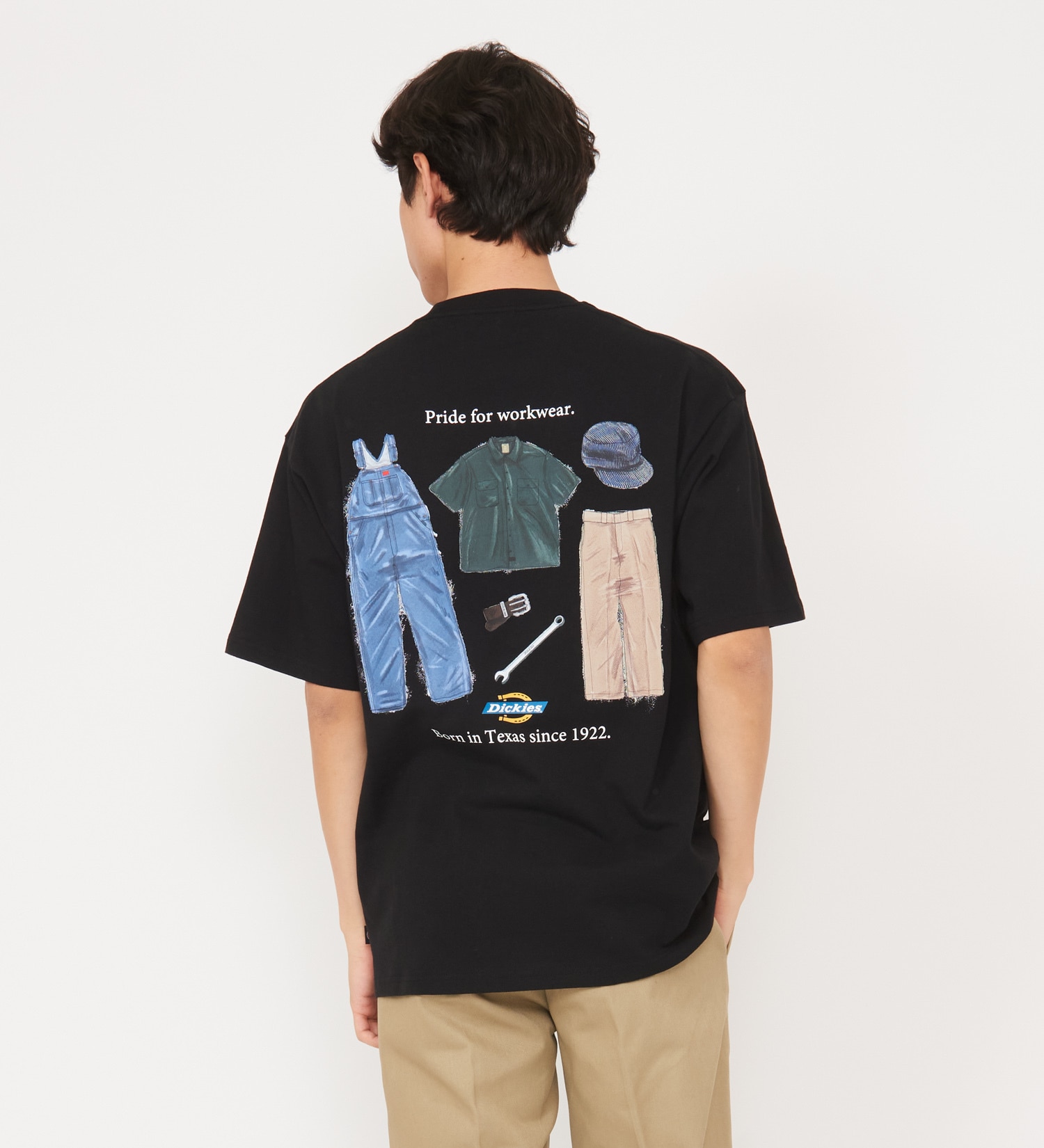 Dickies(ディッキーズ)の【大きいサイズ】ハンドドローイングTシャツ 半袖|トップス/Tシャツ/カットソー/メンズ|ブラック