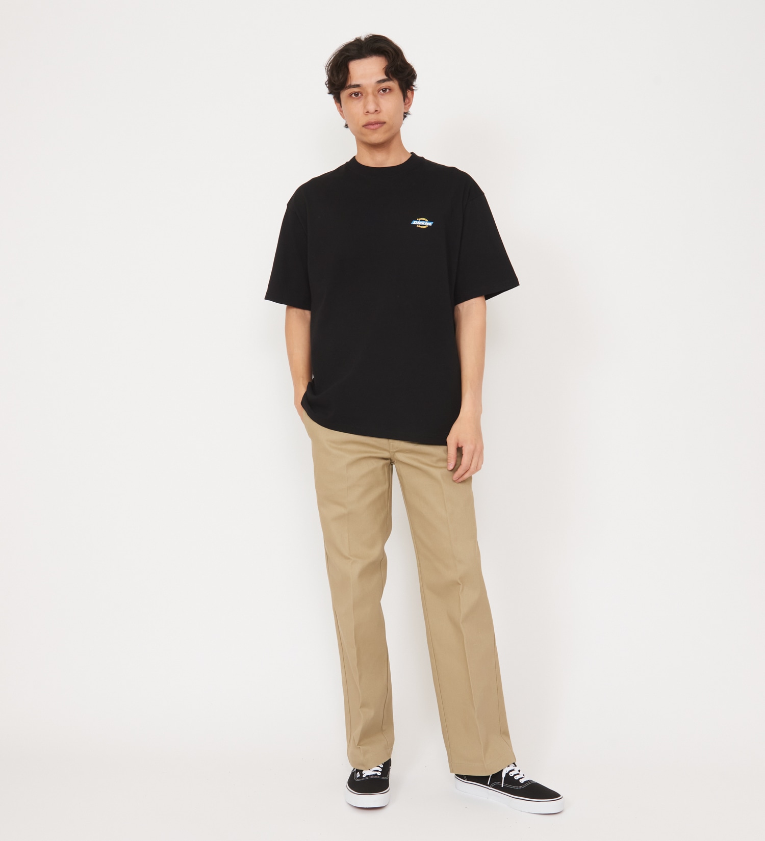 Dickies(ディッキーズ)の【大きいサイズ】ハンドドローイングTシャツ 半袖|トップス/Tシャツ/カットソー/メンズ|ブラック