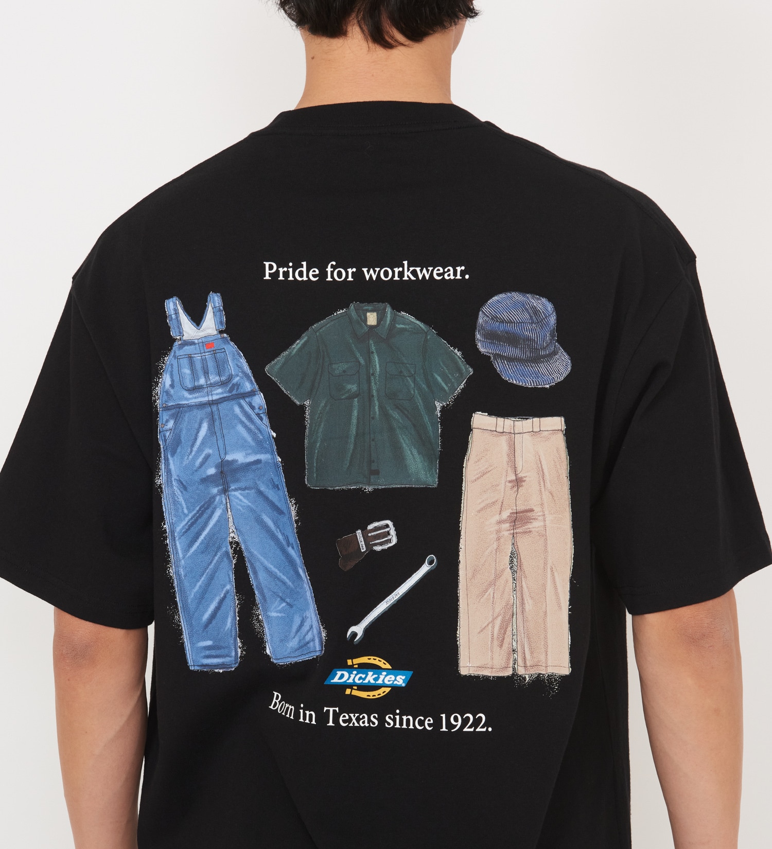 Dickies(ディッキーズ)の【大きいサイズ】ハンドドローイングTシャツ 半袖|トップス/Tシャツ/カットソー/メンズ|ブラック