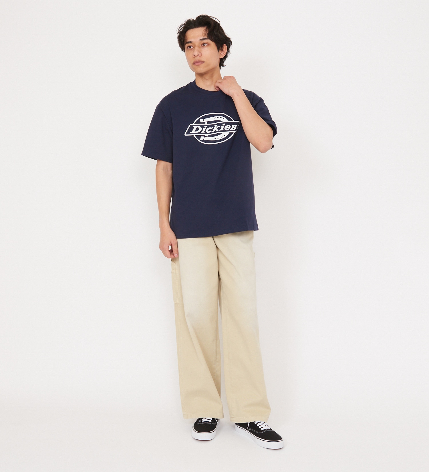 Dickies(ディッキーズ)のDickies　モノトーンロゴTシャツ　半袖|トップス/Tシャツ/カットソー/メンズ|ネイビー