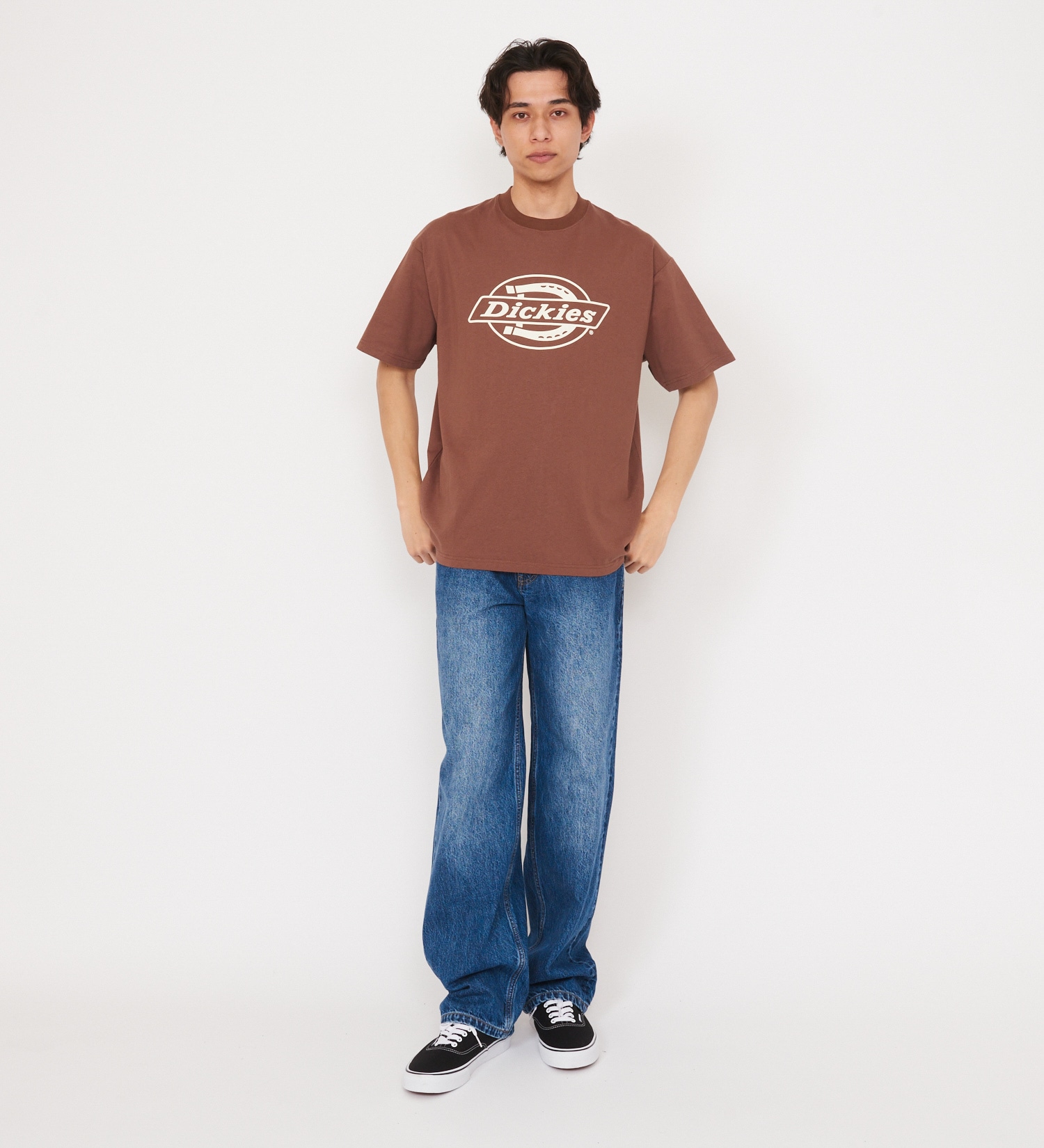 Dickies(ディッキーズ)のDickies　モノトーンロゴTシャツ　半袖|トップス/Tシャツ/カットソー/メンズ|ブラウン