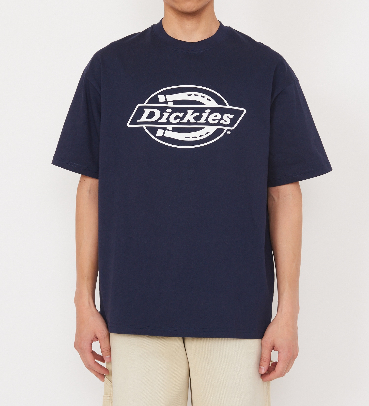 Dickies(ディッキーズ)の【大きいサイズ】Dickies モノトーンロゴTシャツ 半袖|トップス/Tシャツ/カットソー/メンズ|ネイビー