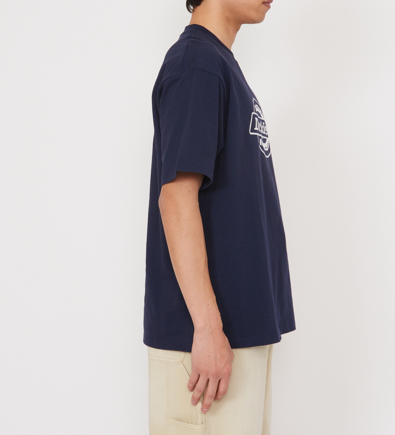 Dickies(ディッキーズ)の【大きいサイズ】Dickies モノトーンロゴTシャツ 半袖|トップス/Tシャツ/カットソー/メンズ|ネイビー