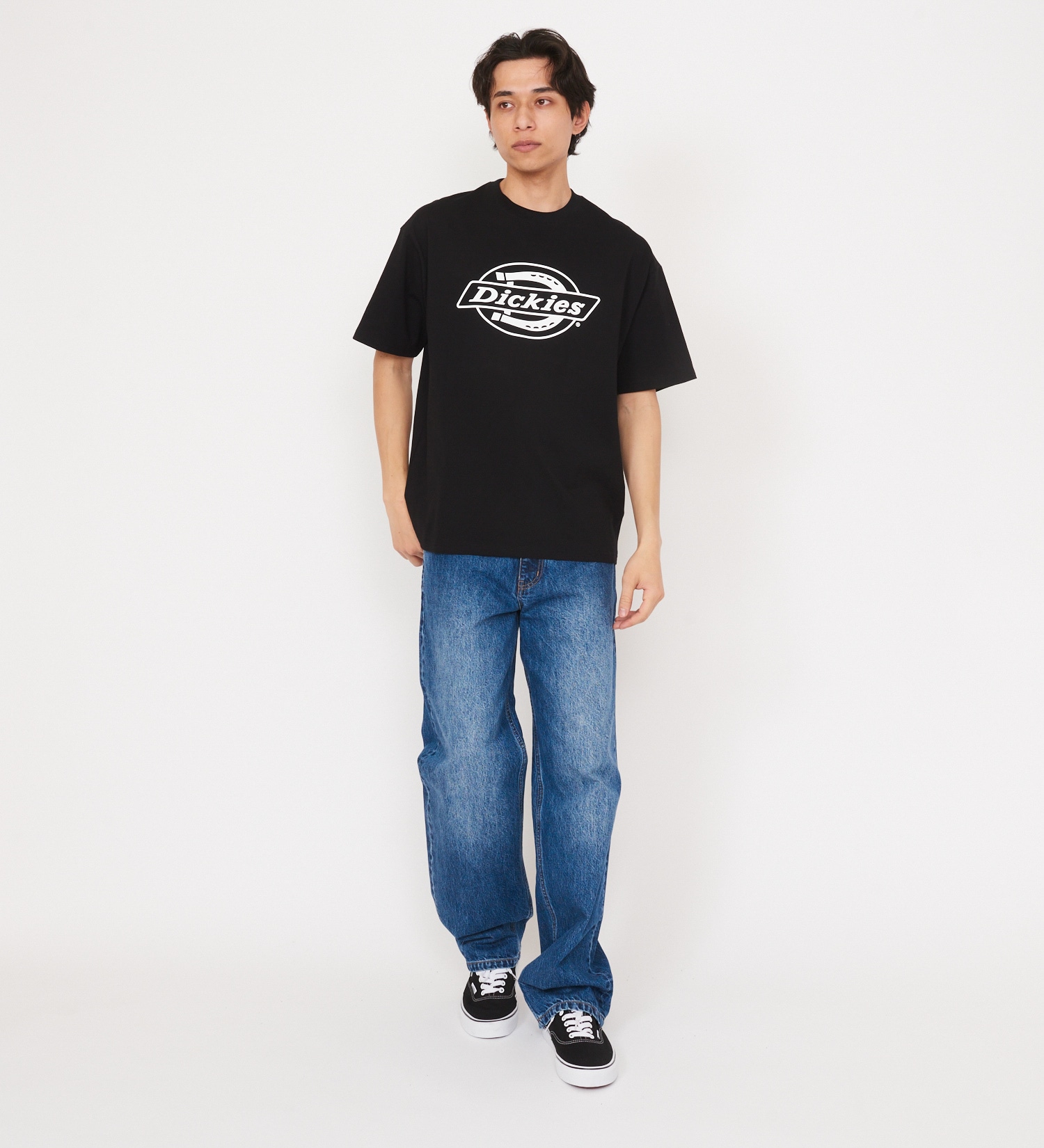 Dickies(ディッキーズ)の【大きいサイズ】Dickies モノトーンロゴTシャツ 半袖|トップス/Tシャツ/カットソー/メンズ|ブラック
