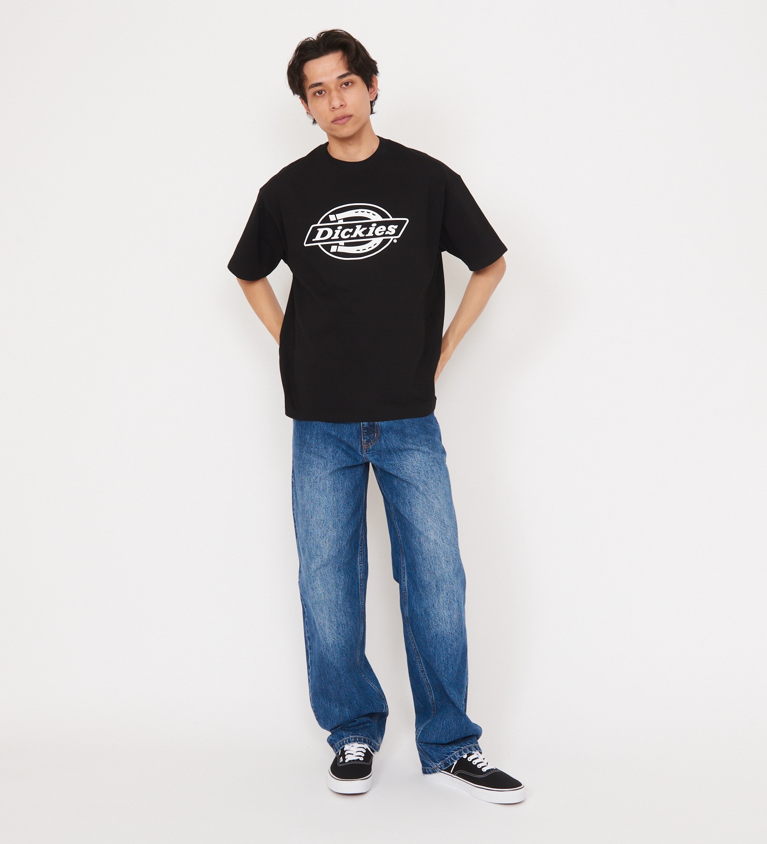Dickies(ディッキーズ)の【大きいサイズ】Dickies モノトーンロゴTシャツ 半袖|トップス/Tシャツ/カットソー/メンズ|ブラック