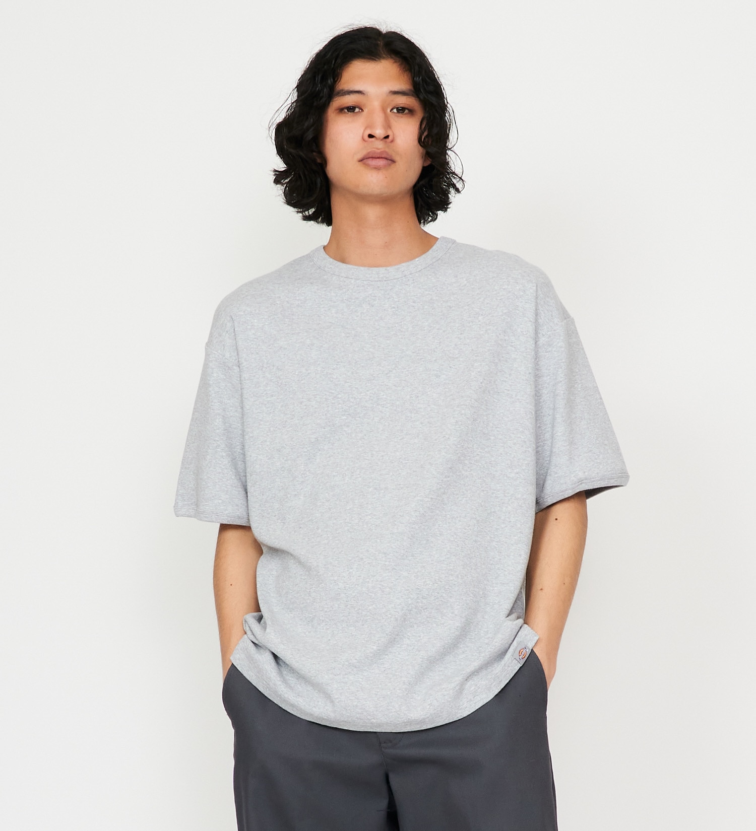 Dickies(ディッキーズ)のリブTシャツ 半袖|トップス/Tシャツ/カットソー/メンズ|ヘザ-グレー
