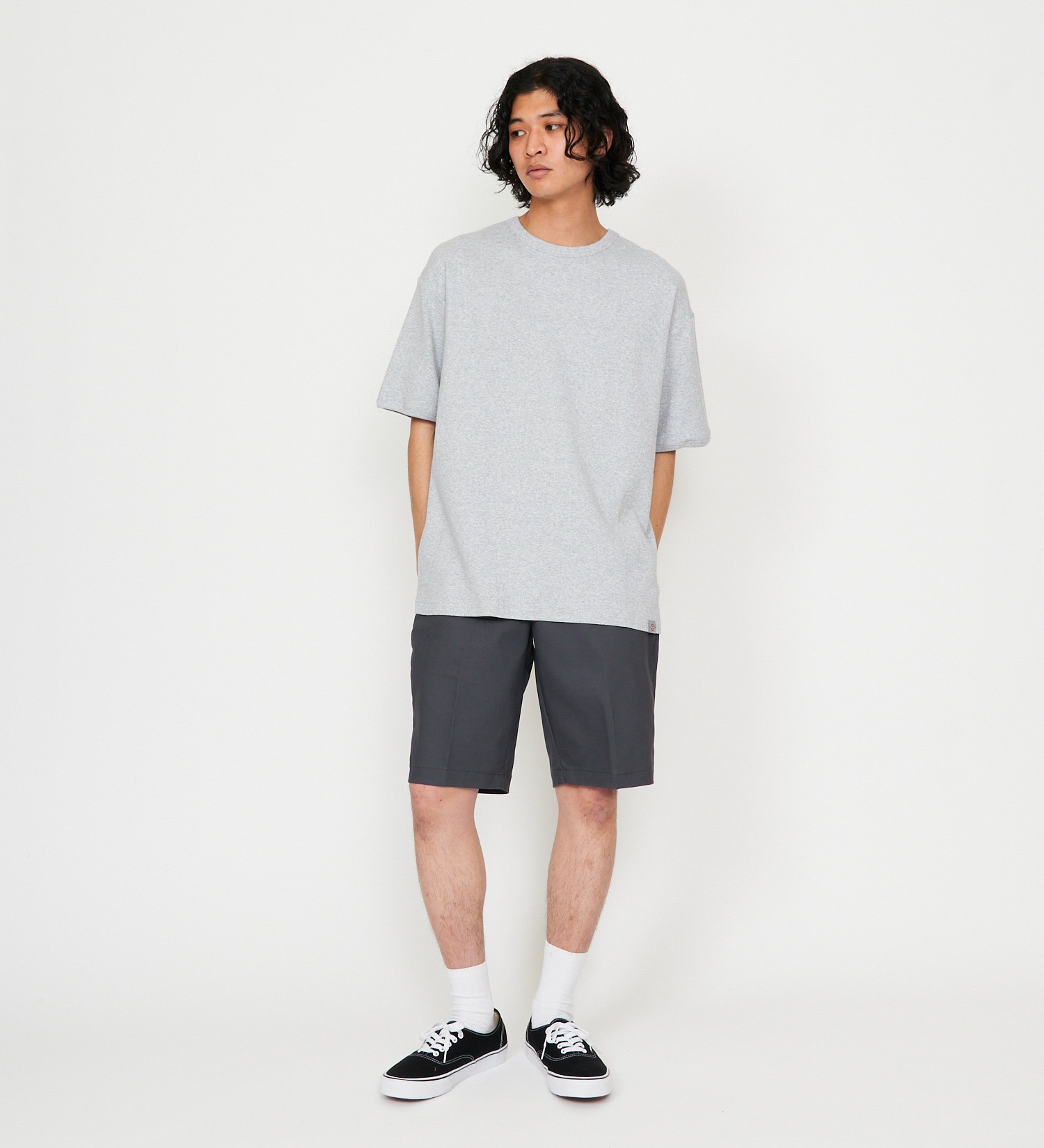 Dickies(ディッキーズ)のリブTシャツ 半袖|トップス/Tシャツ/カットソー/メンズ|ヘザ-グレー