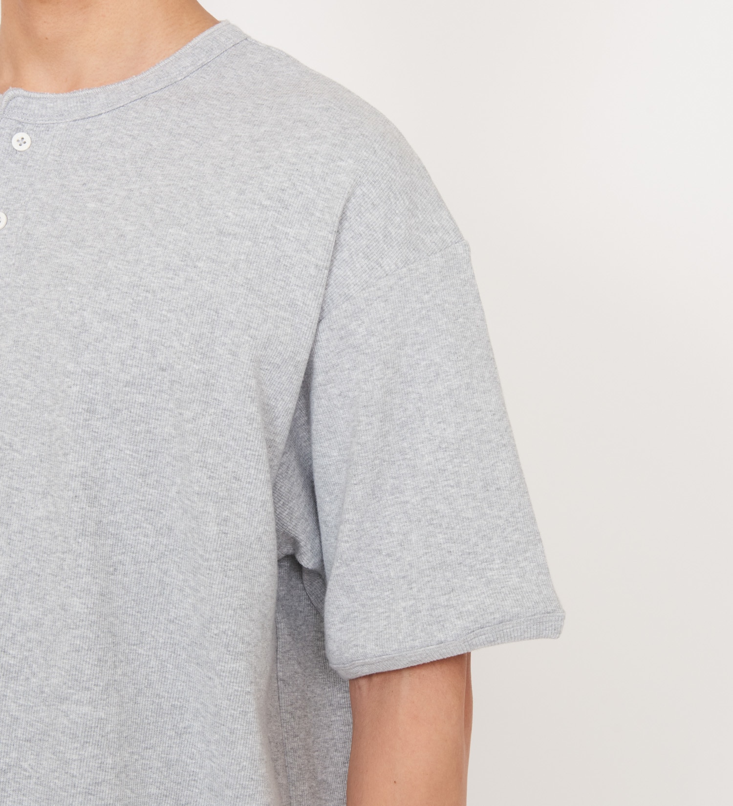 Dickies(ディッキーズ)のリブリラックスヘンリーネックTシャツ|トップス/Tシャツ/カットソー/メンズ|ヘザ-グレー