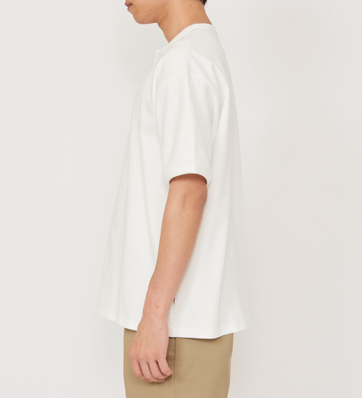 Dickies(ディッキーズ)のリブリラックスヘンリーネックTシャツ|トップス/Tシャツ/カットソー/メンズ|ホワイト