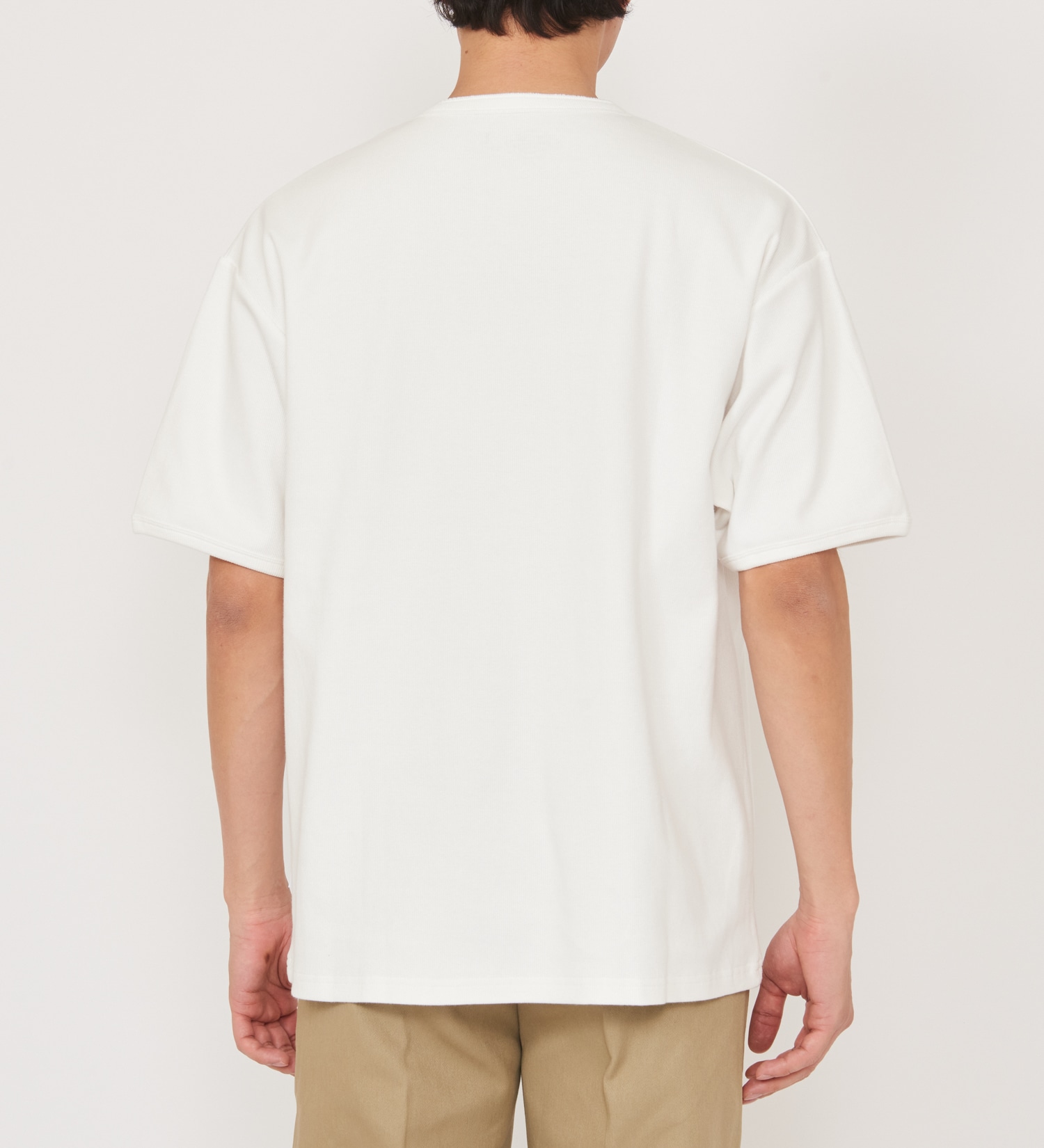 Dickies(ディッキーズ)のリブリラックスヘンリーネックTシャツ|トップス/Tシャツ/カットソー/メンズ|ホワイト