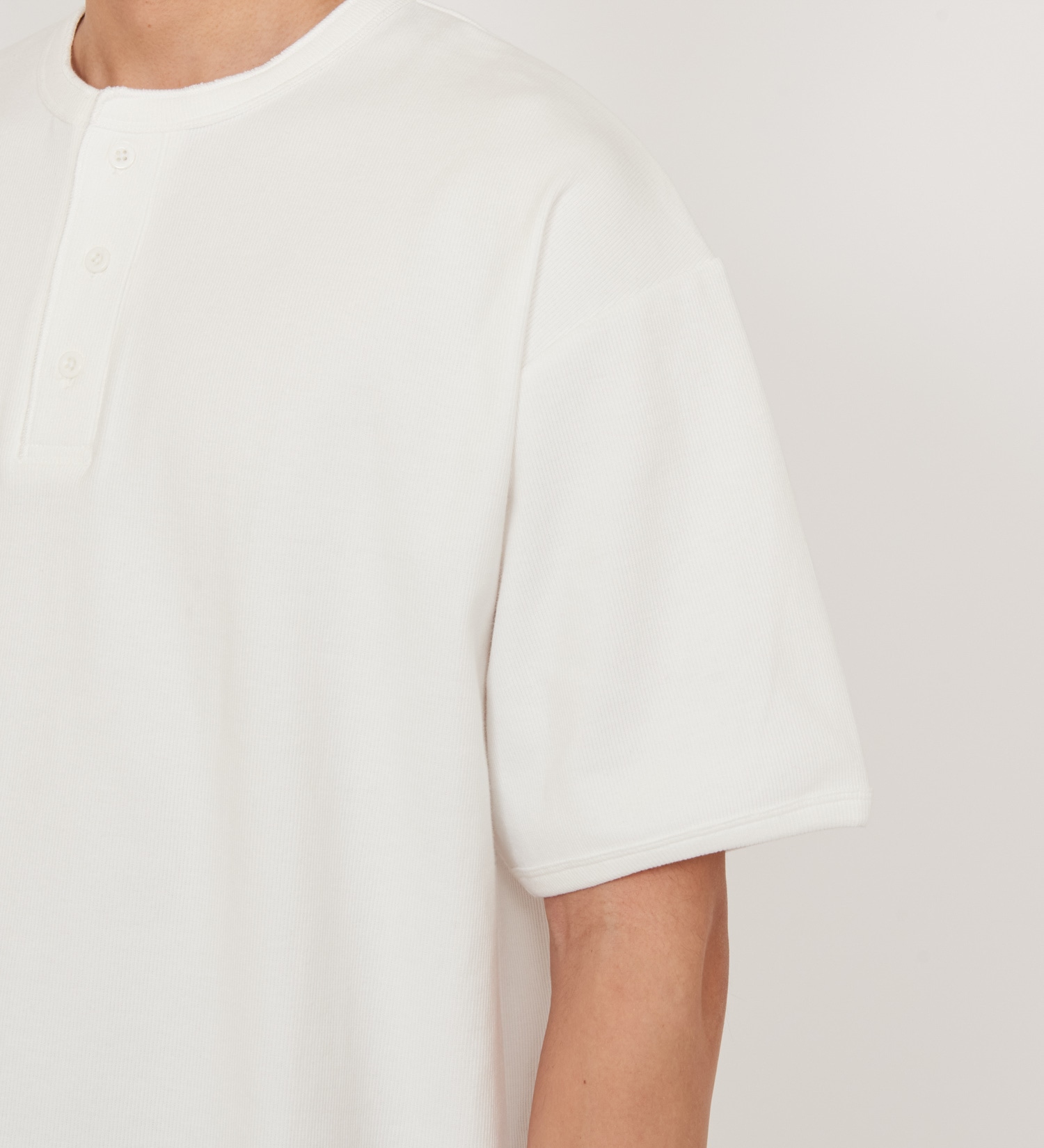 Dickies(ディッキーズ)のリブリラックスヘンリーネックTシャツ|トップス/Tシャツ/カットソー/メンズ|ホワイト