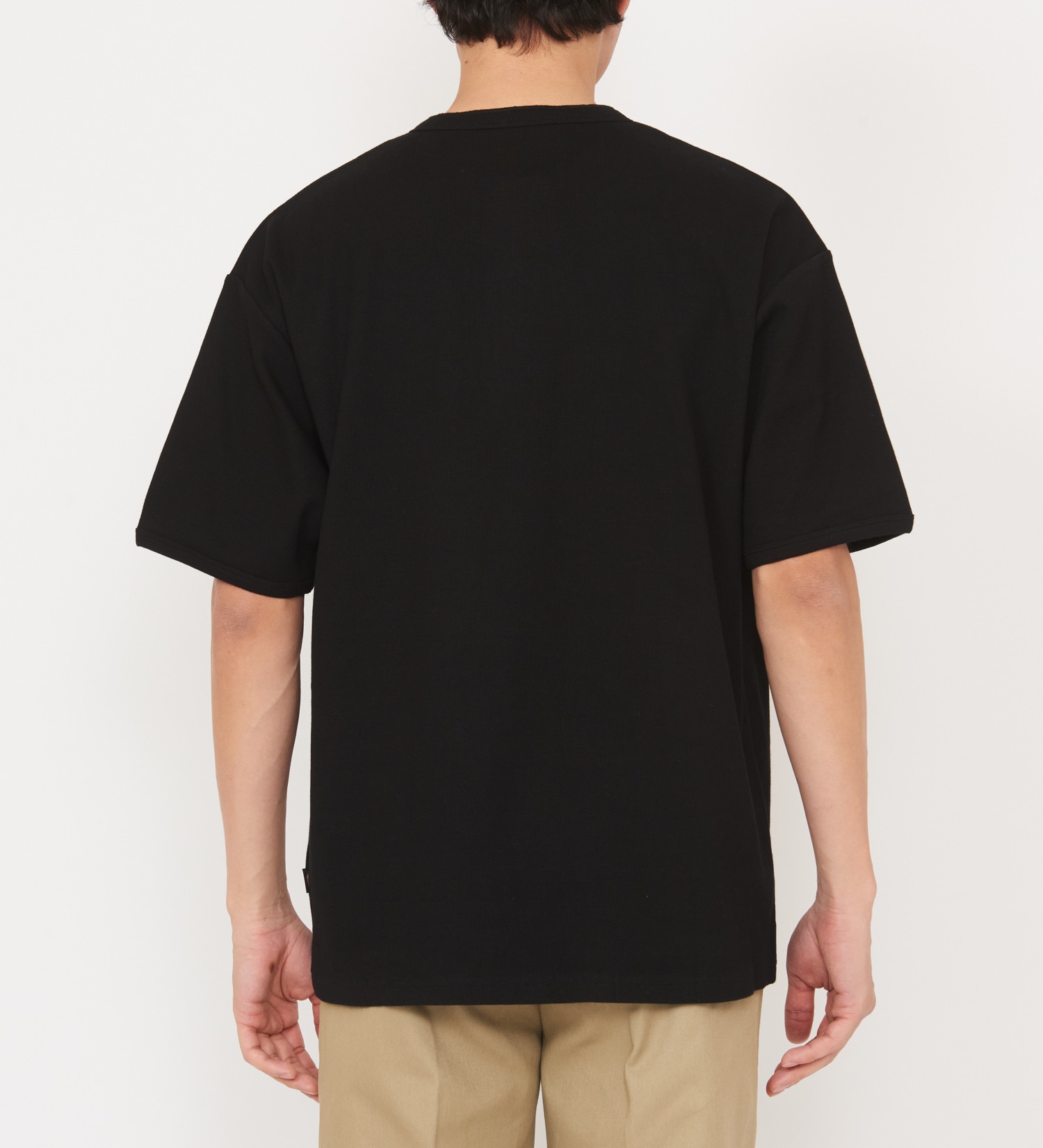 Dickies(ディッキーズ)のリブリラックスヘンリーネックTシャツ|トップス/Tシャツ/カットソー/メンズ|ブラック