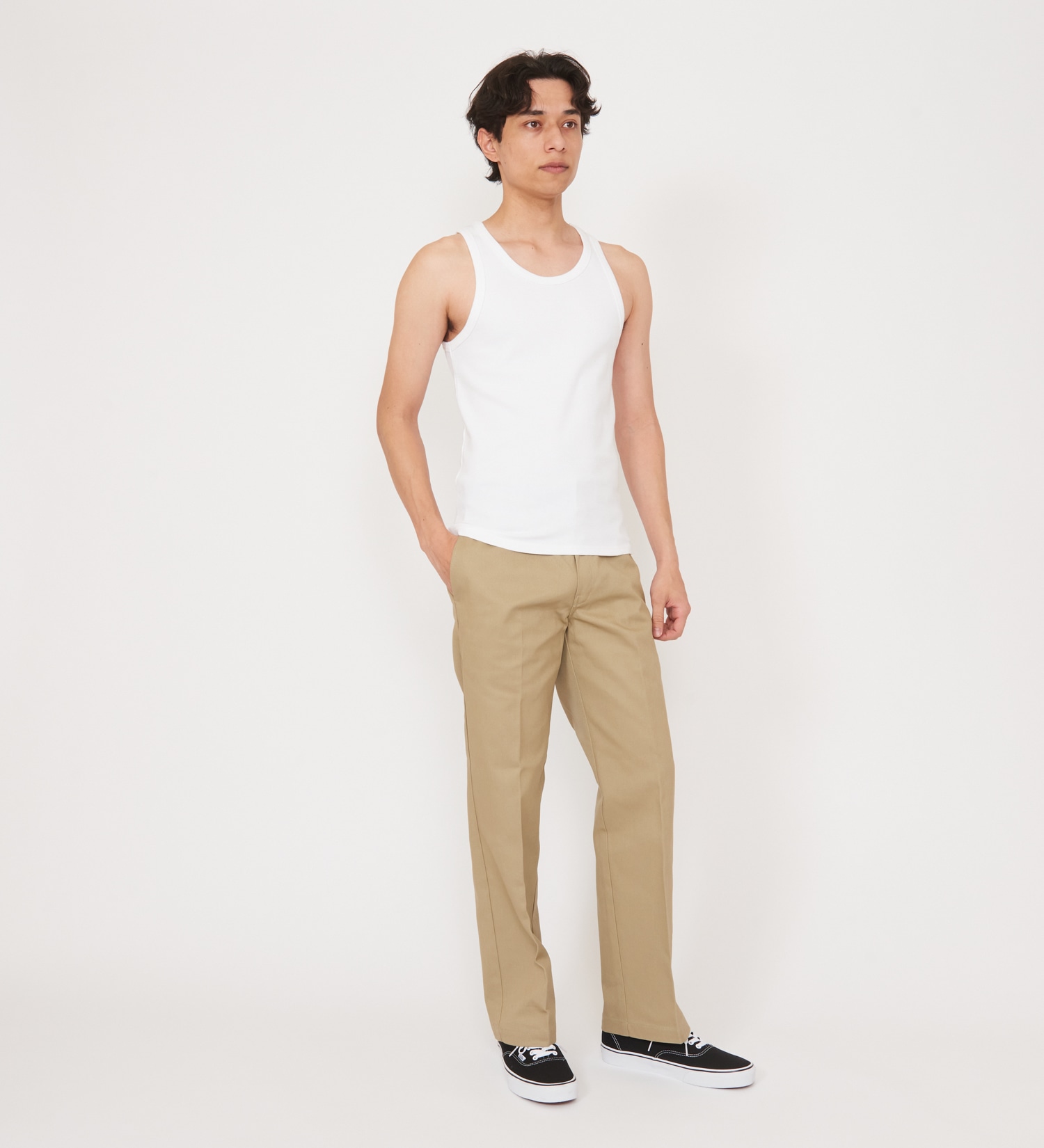 Dickies(ディッキーズ)のリブタンクトップ|トップス/タンクトップ/メンズ|ホワイト