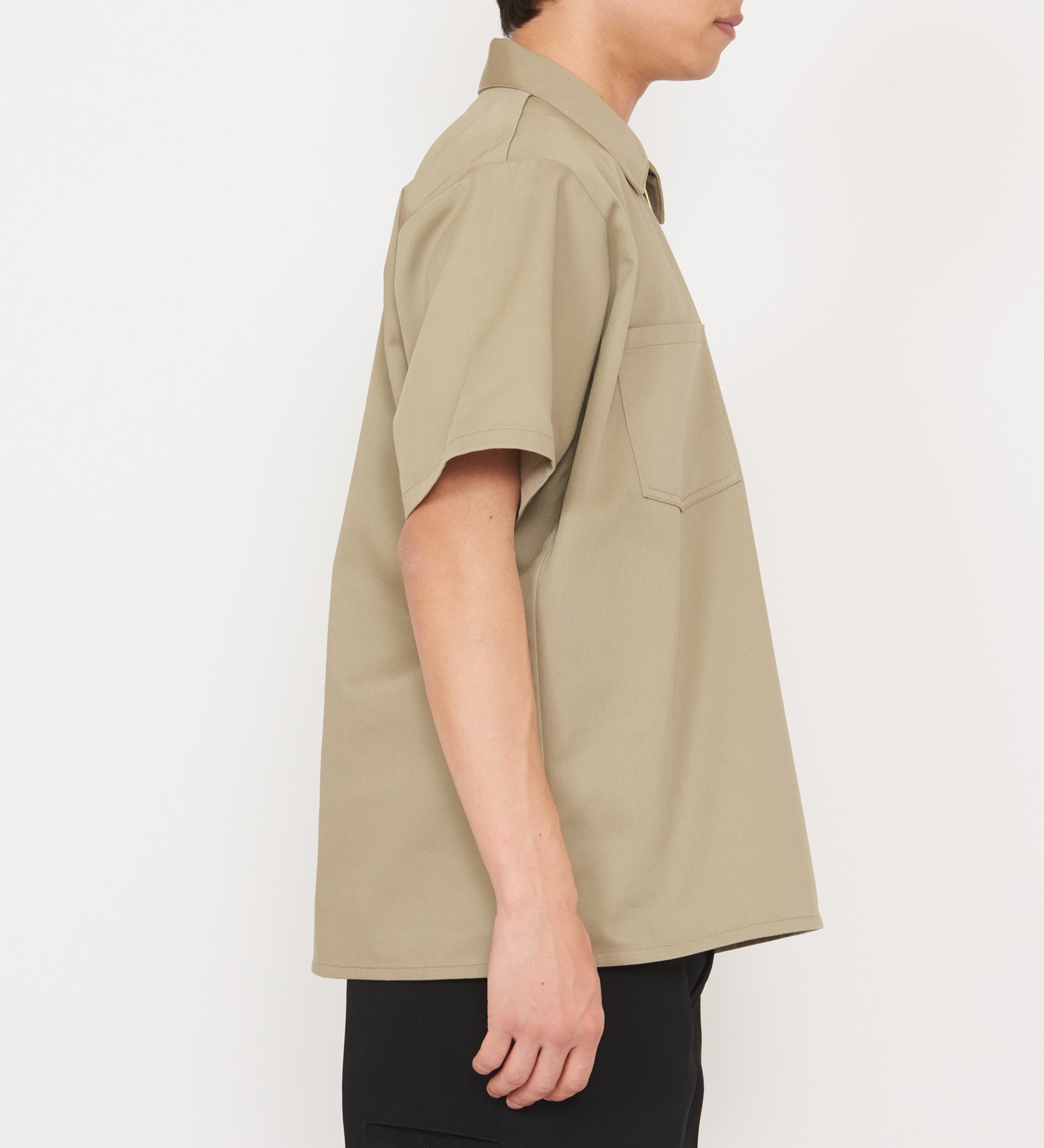 Dickies(ディッキーズ)の【ポイントアップ対象】【Dickies x GORO NAKATSUGAWA】ハーフジップシャツ 半袖|トップス/シャツ/ブラウス/メンズ|カーキ