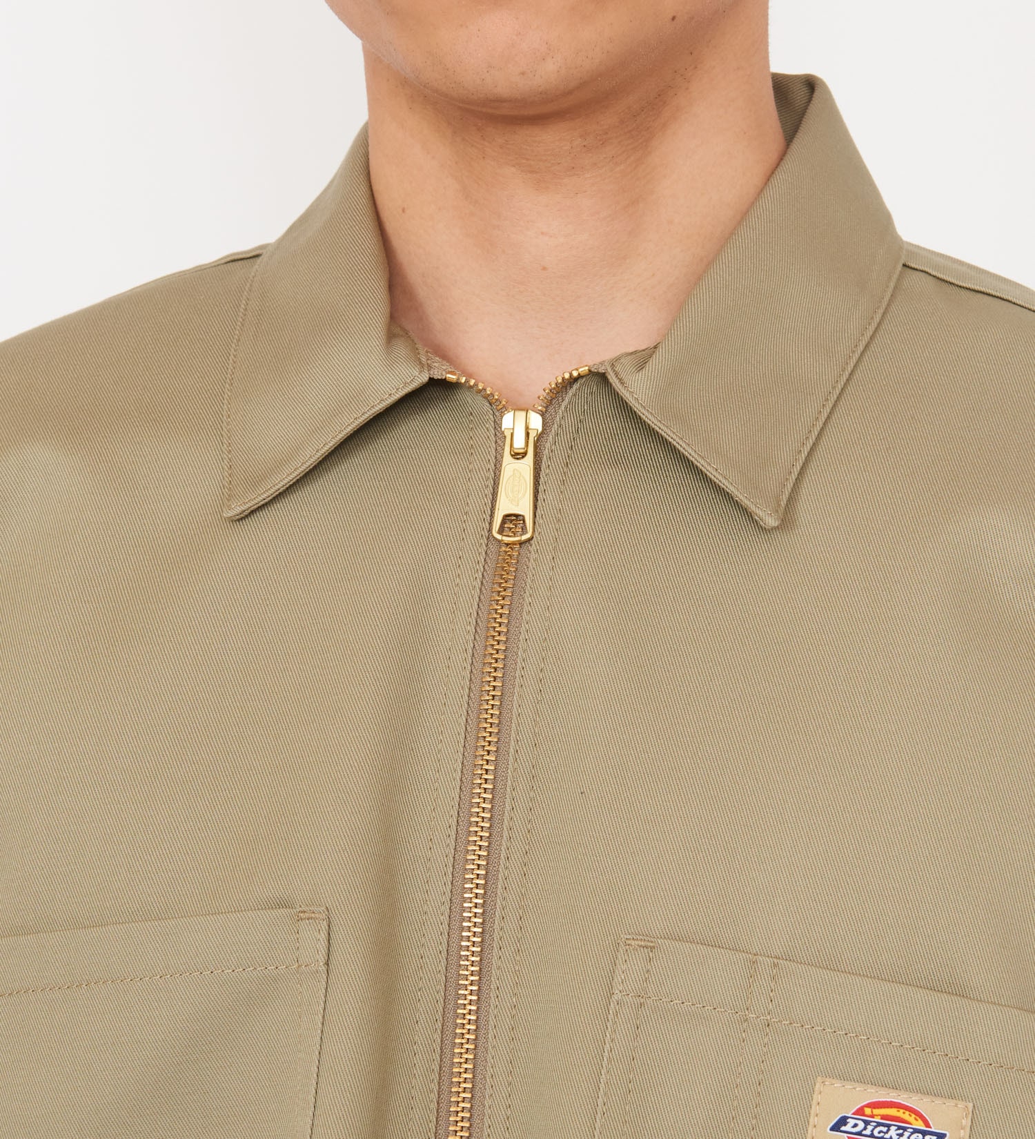 Dickies(ディッキーズ)の【ポイントアップ対象】【Dickies x GORO NAKATSUGAWA】ハーフジップシャツ 半袖|トップス/シャツ/ブラウス/メンズ|カーキ