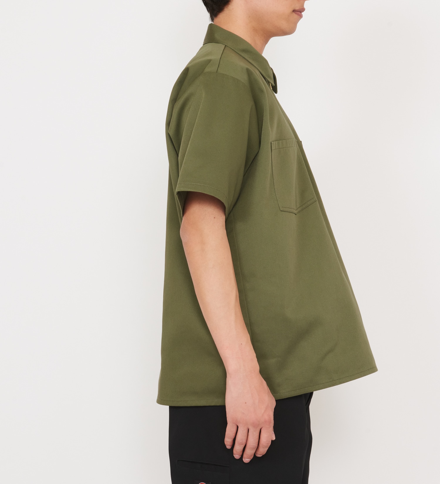 Dickies(ディッキーズ)の【ポイントアップ対象】【Dickies x GORO NAKATSUGAWA】ハーフジップシャツ 半袖|トップス/シャツ/ブラウス/メンズ|オリーブ