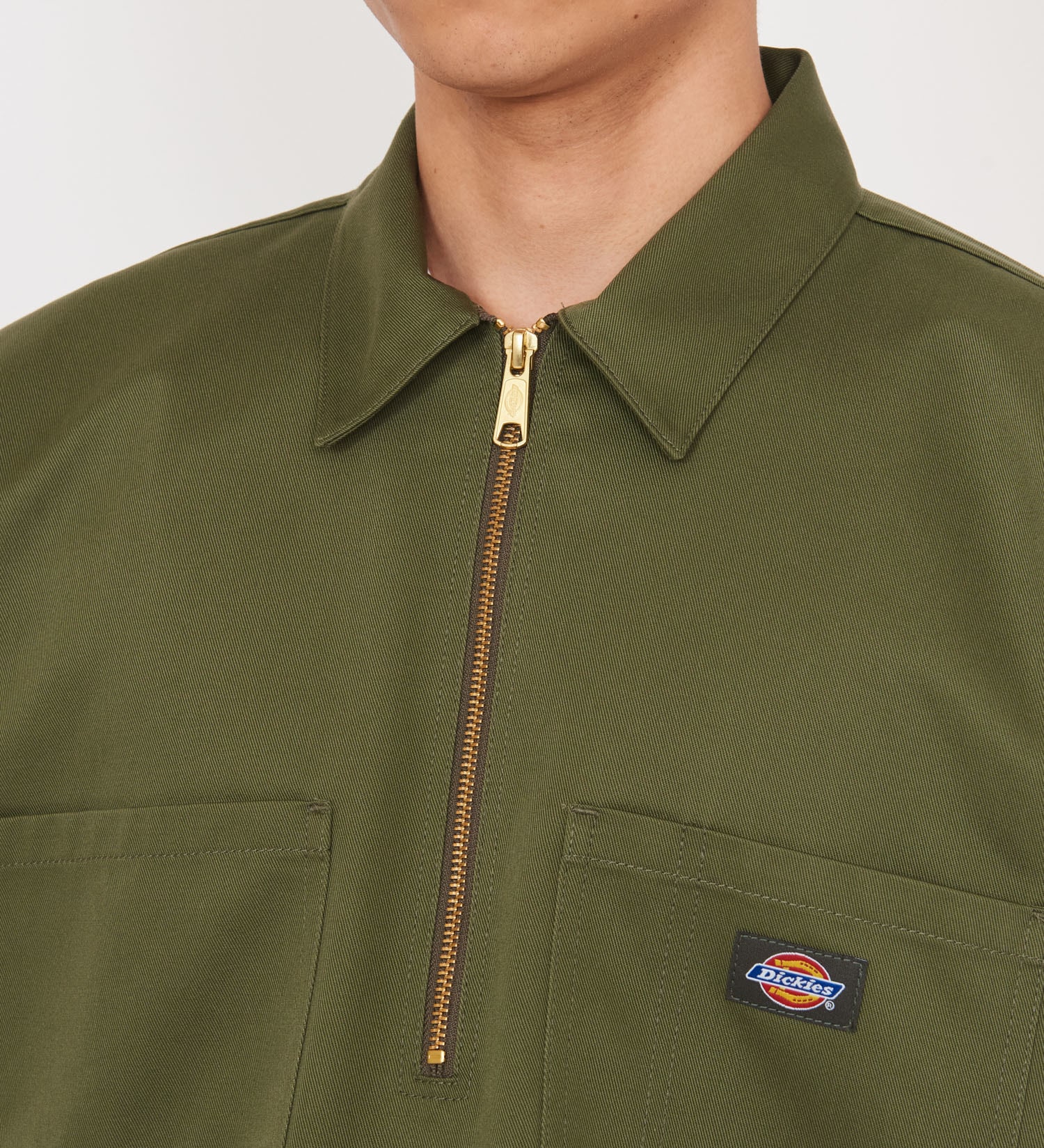 Dickies(ディッキーズ)の【ポイントアップ対象】【Dickies x GORO NAKATSUGAWA】ハーフジップシャツ 半袖|トップス/シャツ/ブラウス/メンズ|オリーブ