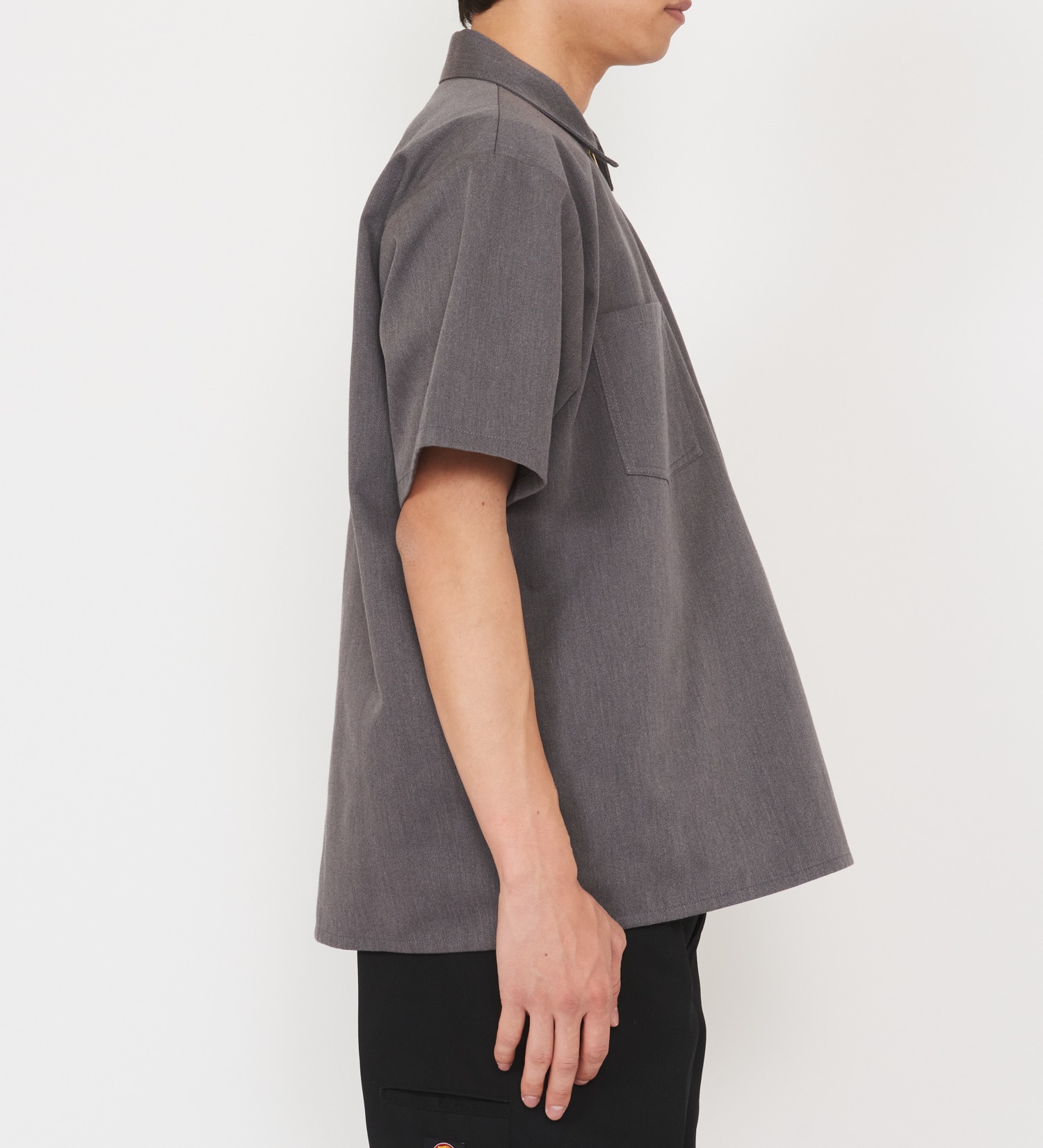 Dickies(ディッキーズ)の【ポイントアップ対象】【Dickies x GORO NAKATSUGAWA】ハーフジップシャツ 半袖|トップス/シャツ/ブラウス/メンズ|ヘザ－グレー