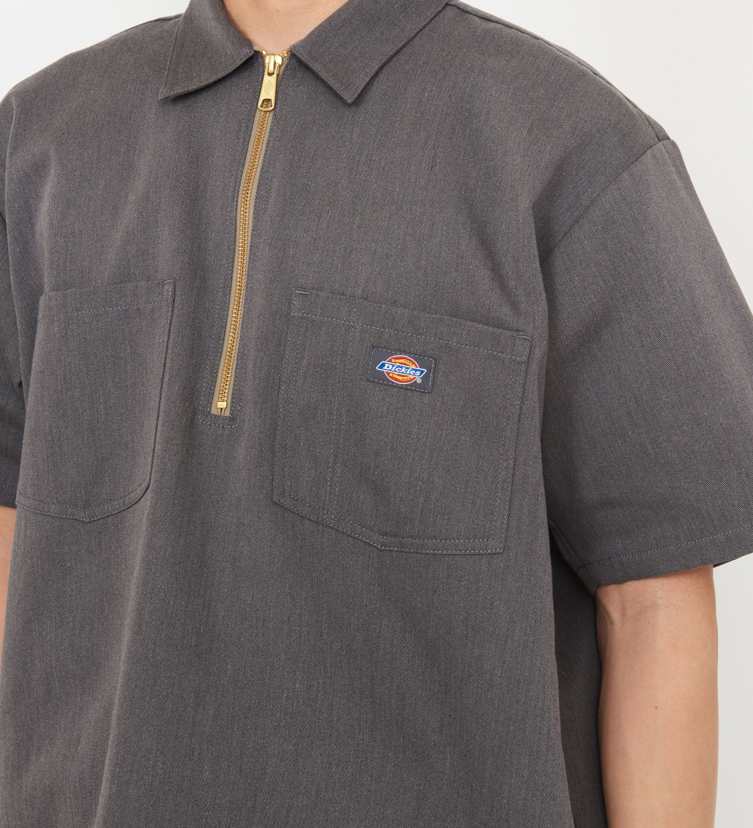 Dickies(ディッキーズ)の【ポイントアップ対象】【Dickies x GORO NAKATSUGAWA】ハーフジップシャツ 半袖|トップス/シャツ/ブラウス/メンズ|ヘザ－グレー