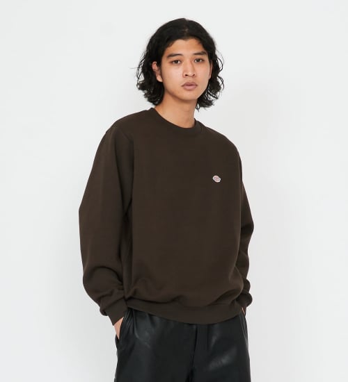 Dickies(ディッキーズ)の刺繍ロゴクルーネックスウェット|トップス/スウェット/メンズ|ダークブラウン