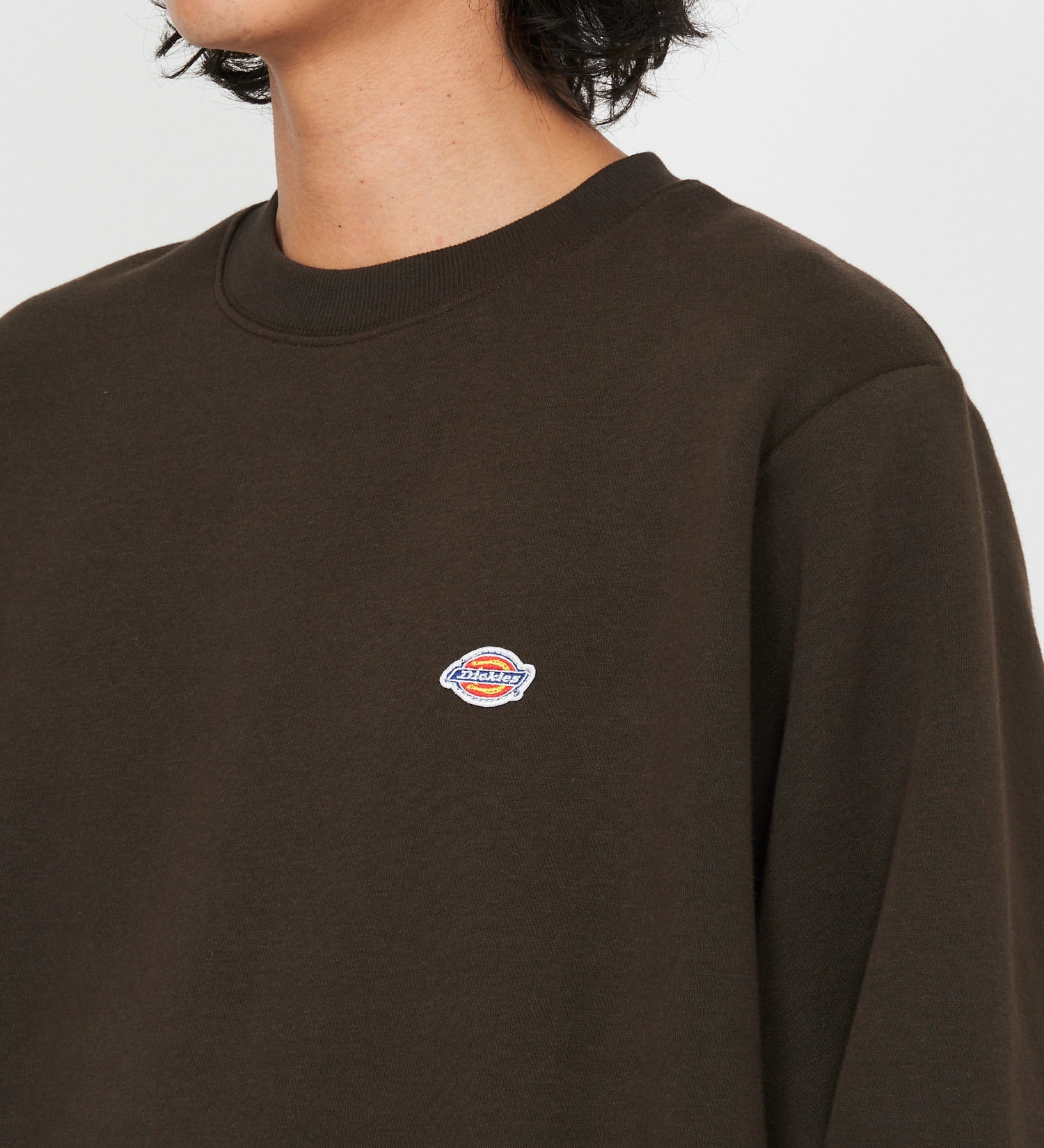 Dickies(ディッキーズ)の刺繍ロゴクルーネックスウェット|トップス/スウェット/メンズ|ダークブラウン