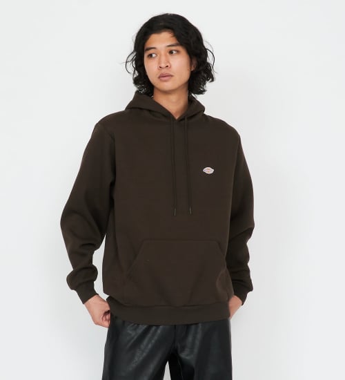 Dickies(ディッキーズ)の刺繍ロゴフーディ|トップス/パーカー/メンズ|ダークブラウン