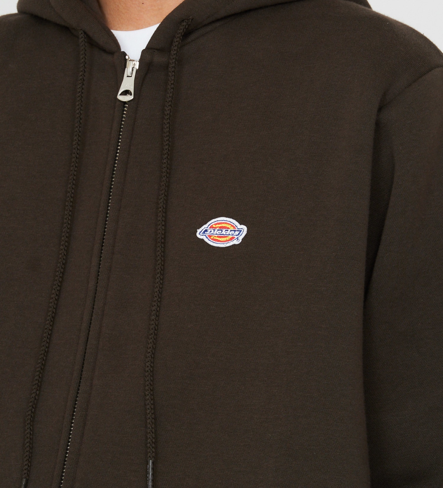 Dickies(ディッキーズ)の刺繍ロゴジップパーカー|トップス/パーカー/メンズ|ダークブラウン