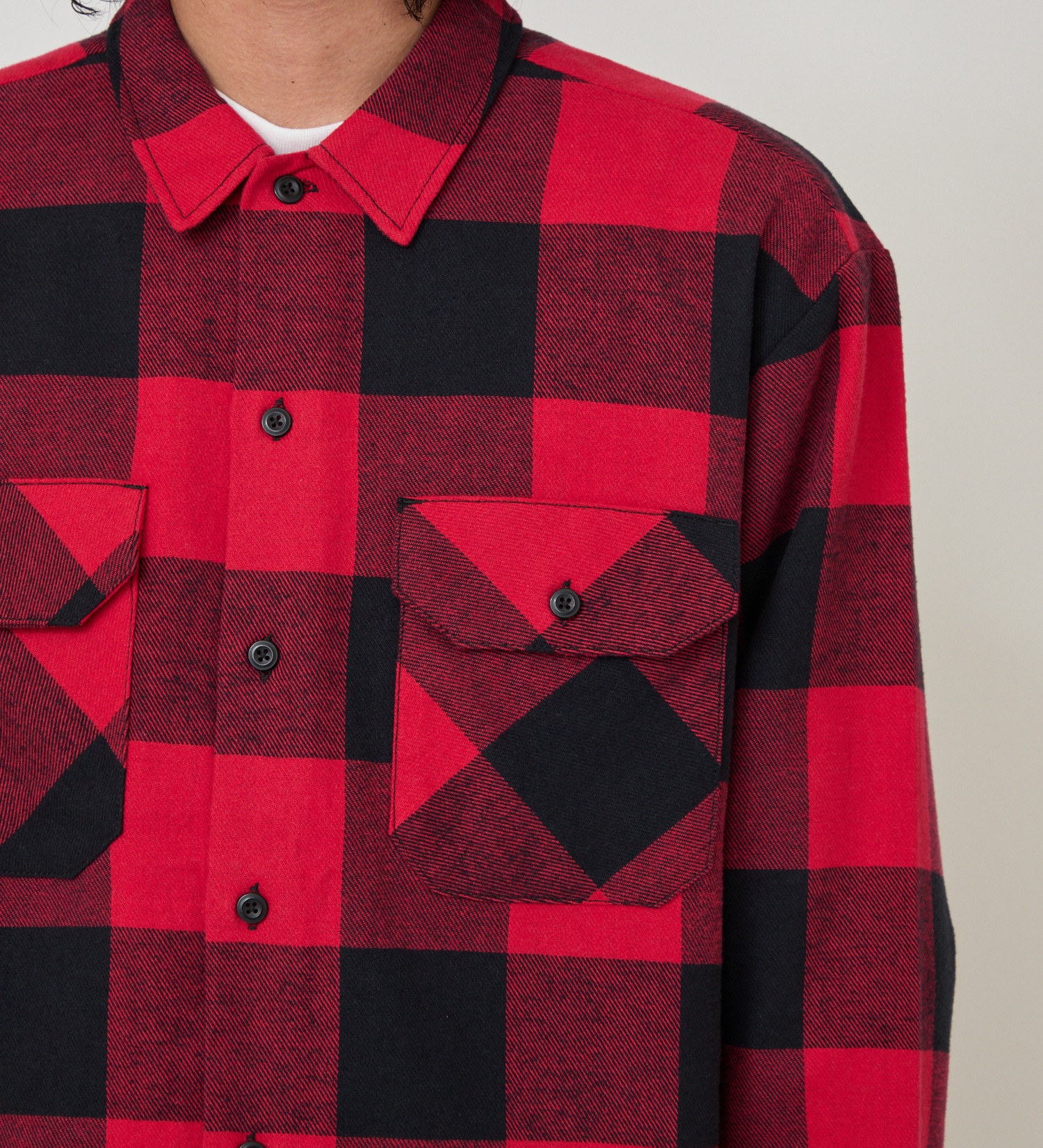 Dickies(ディッキーズ)のブロックチェックフランネルシャツ|トップス/シャツ/ブラウス/メンズ|レッド系その他