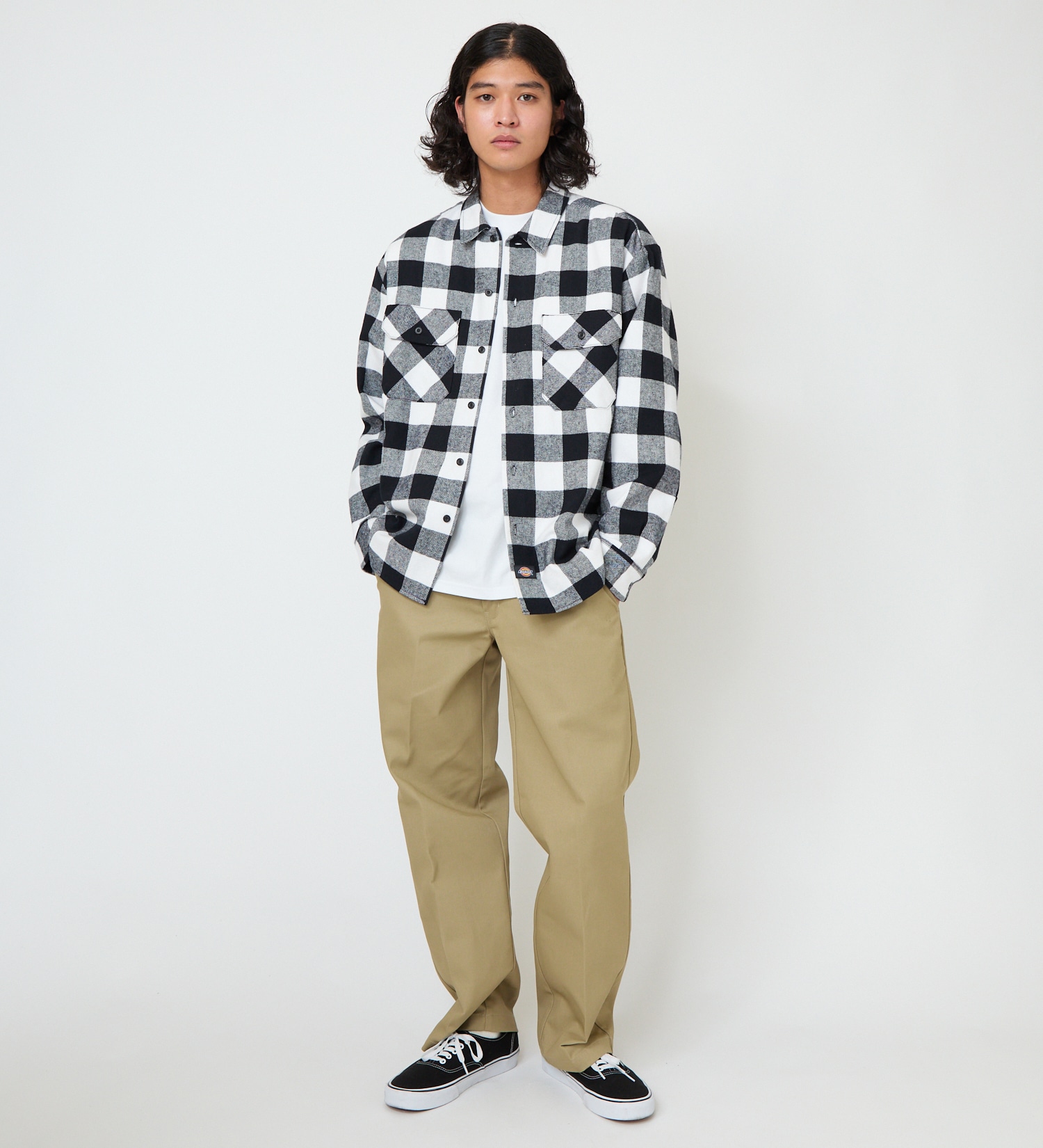 Dickies(ディッキーズ)のブロックチェックフランネルシャツ|トップス/シャツ/ブラウス/メンズ|ブラック系その他