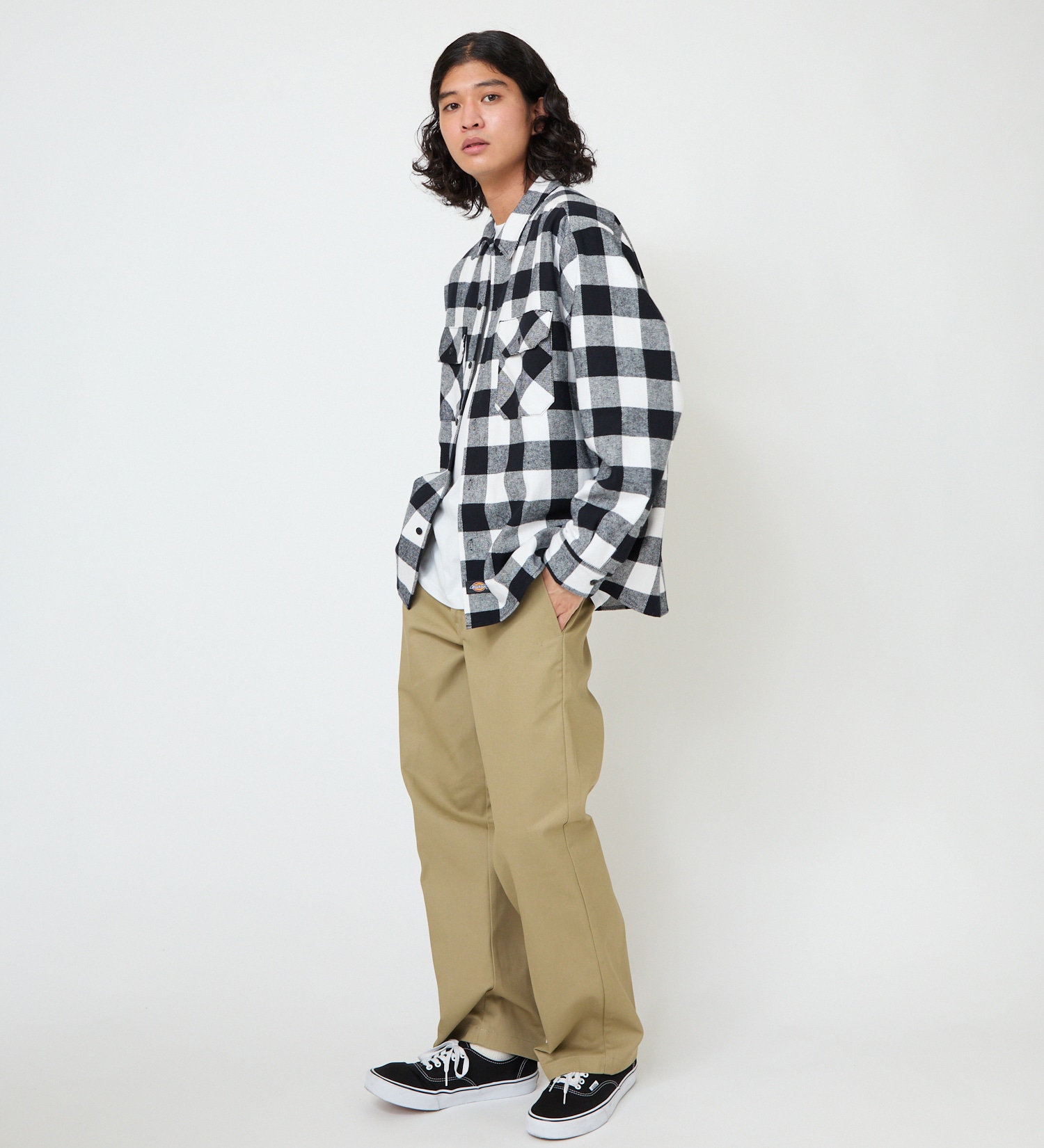 Dickies(ディッキーズ)のブロックチェックフランネルシャツ|トップス/シャツ/ブラウス/メンズ|ブラック系その他