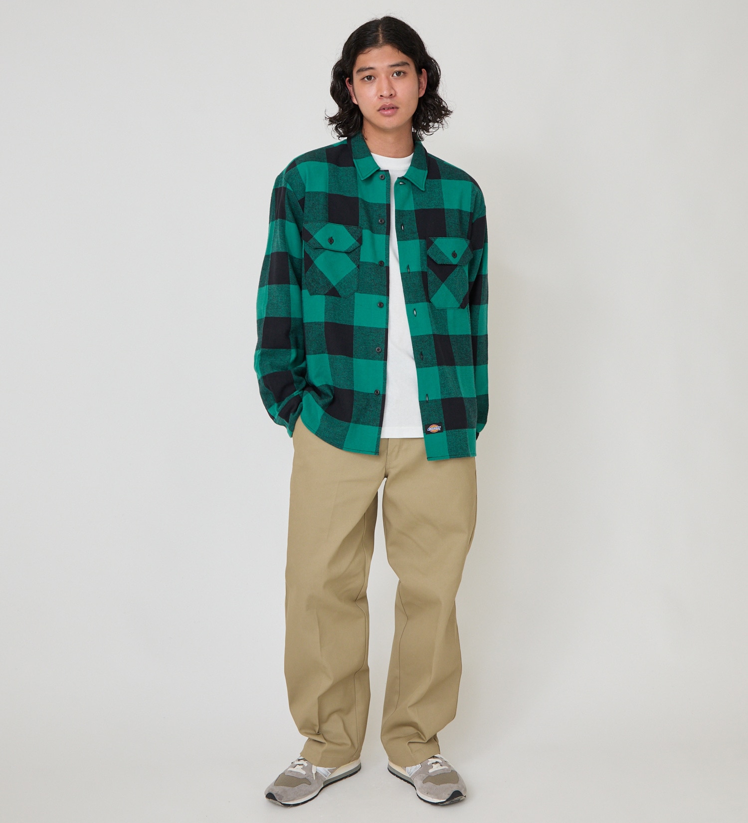 Dickies(ディッキーズ)のブロックチェックフランネルシャツ|トップス/シャツ/ブラウス/メンズ|グリーン系その他