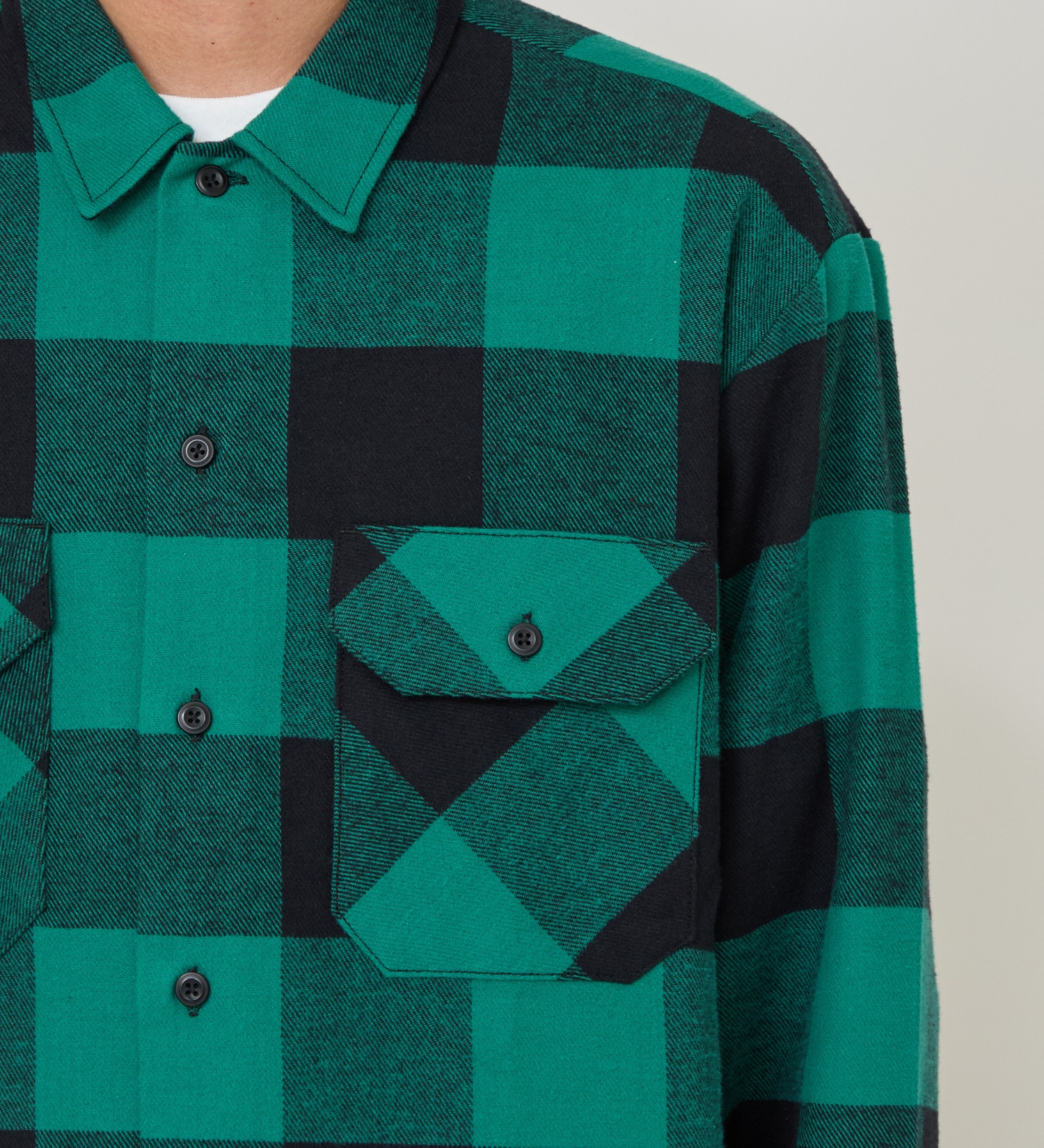 Dickies(ディッキーズ)のブロックチェックフランネルシャツ|トップス/シャツ/ブラウス/メンズ|グリーン系その他