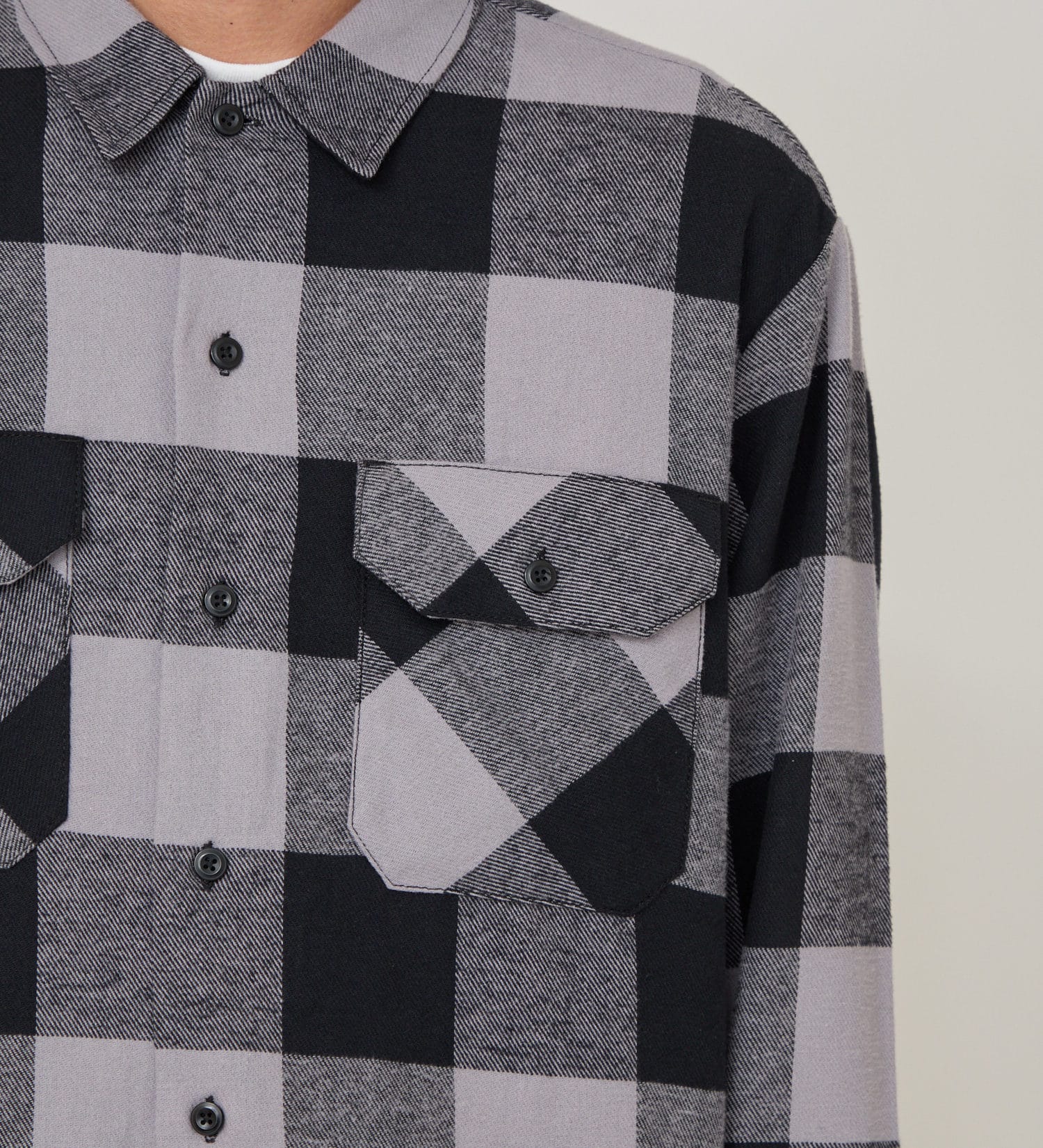 Dickies(ディッキーズ)のブロックチェックフランネルシャツ|トップス/シャツ/ブラウス/メンズ|グレー系その他