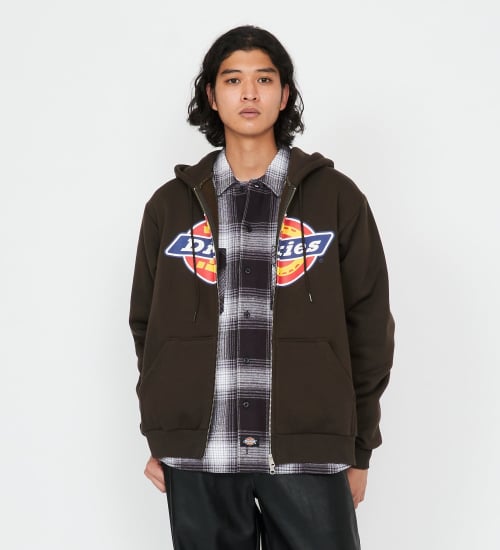 Dickies(ディッキーズ)のロゴジップアップフーディ|トップス/パーカー/メンズ|ダークブラウン