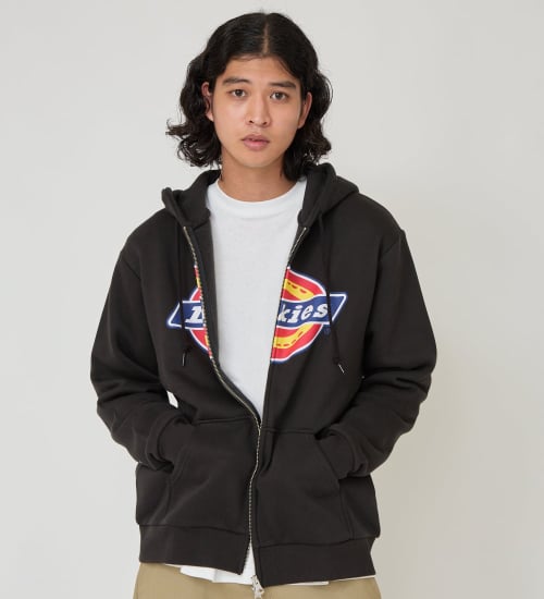 Dickies(ディッキーズ)のロゴジップアップフーディ|トップス/パーカー/メンズ|ブラック