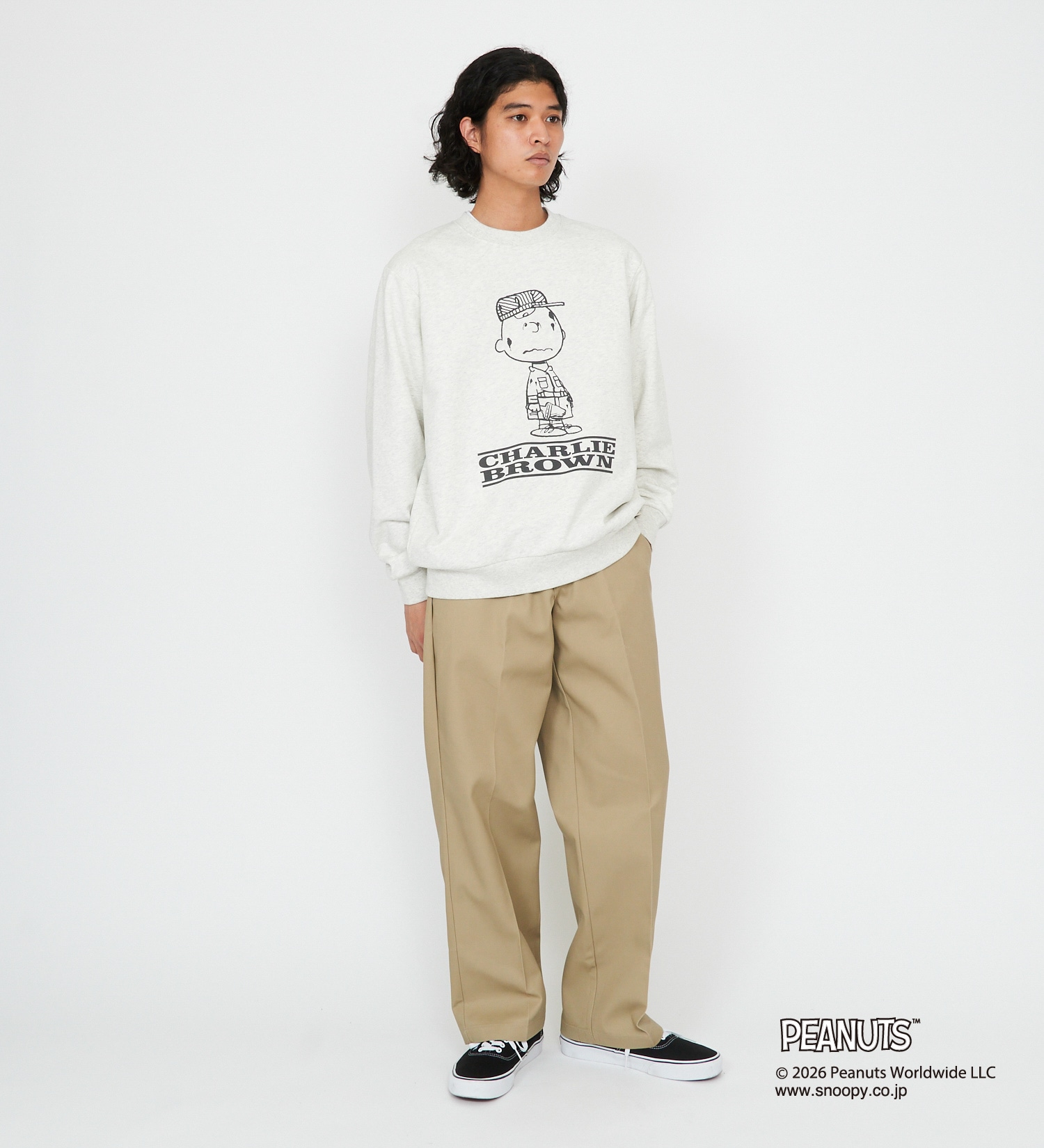 Dickies(ディッキーズ)のピーナッツ クルーネックスウェット チャーリーブラウン|トップス/スウェット/メンズ|ヘザ-グレー