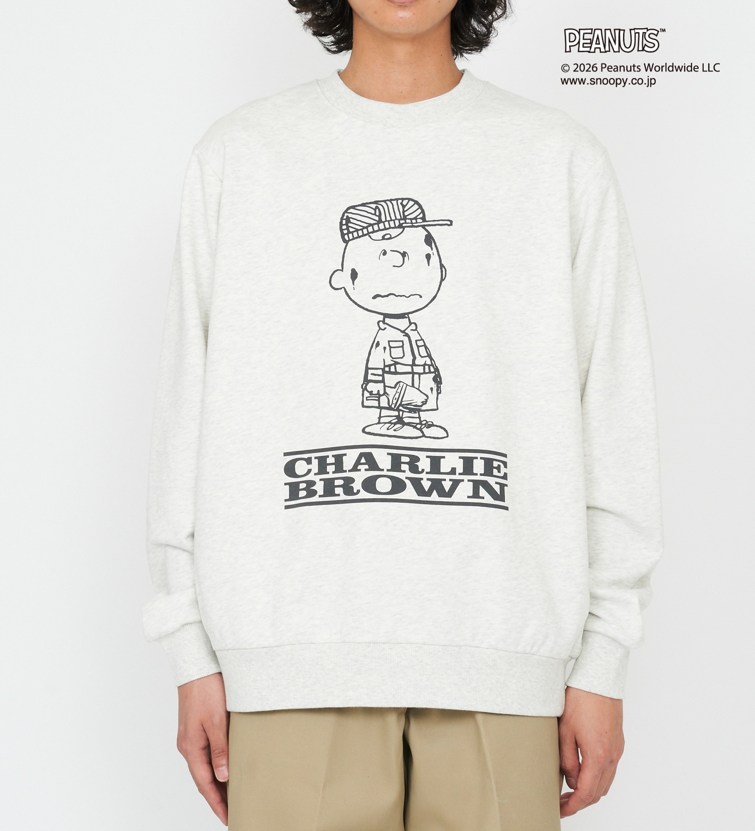 Dickies(ディッキーズ)のピーナッツ クルーネックスウェット チャーリーブラウン|トップス/スウェット/メンズ|ヘザ-グレー