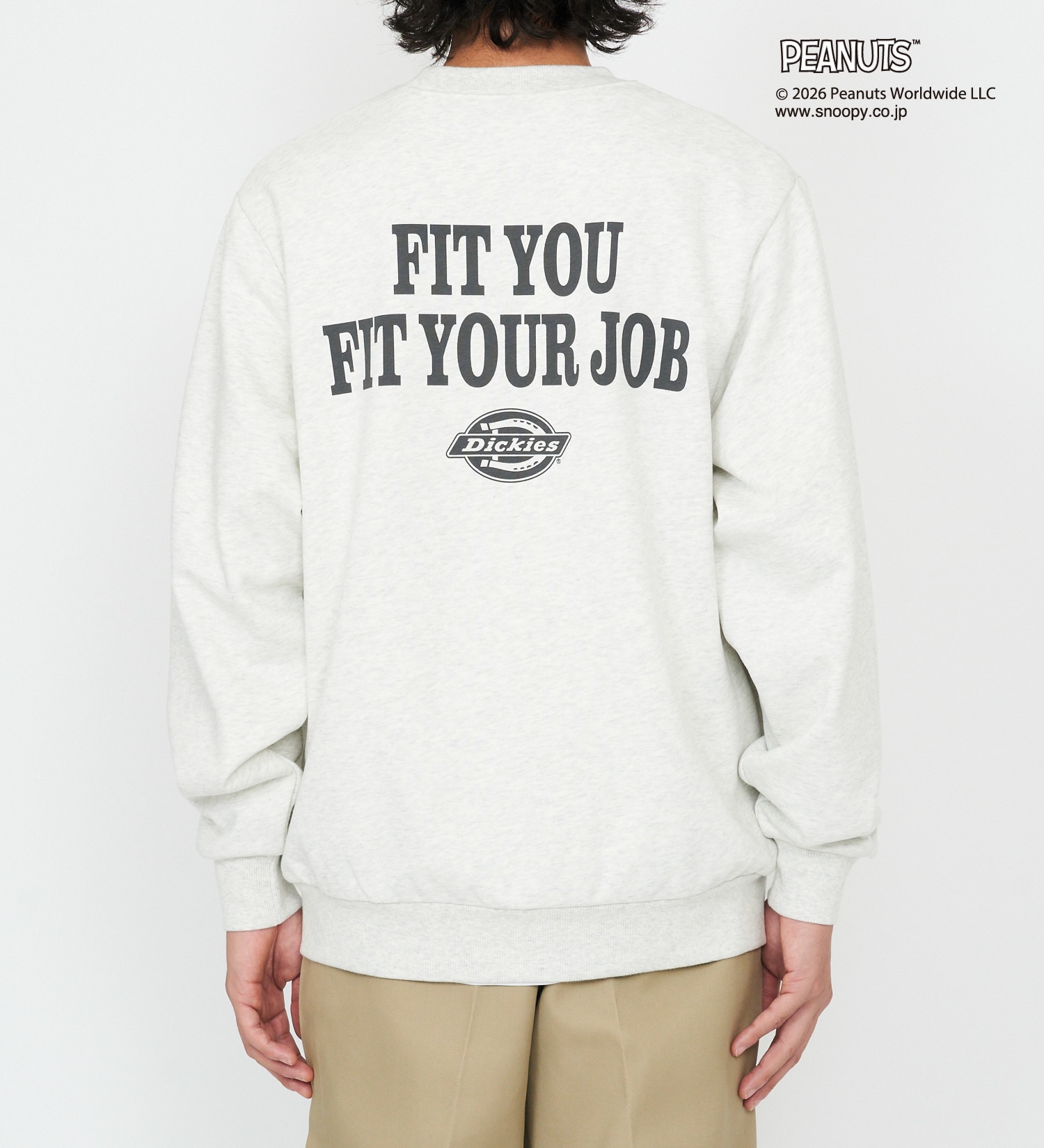 Dickies(ディッキーズ)のピーナッツ クルーネックスウェット チャーリーブラウン|トップス/スウェット/メンズ|ヘザ-グレー