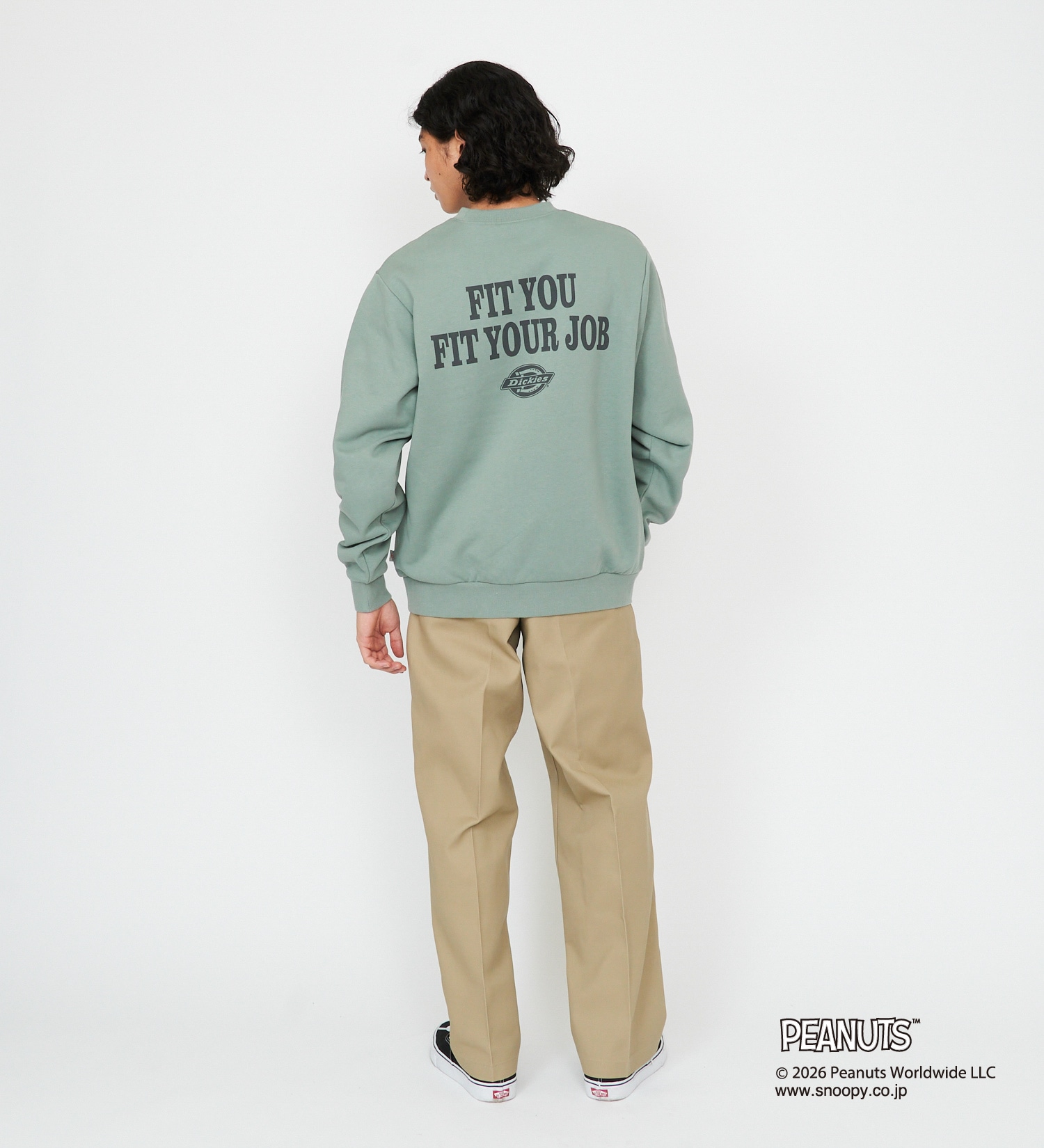 Dickies(ディッキーズ)のピーナッツ クルーネックスウェット チャーリーブラウン|トップス/スウェット/メンズ|グリーン