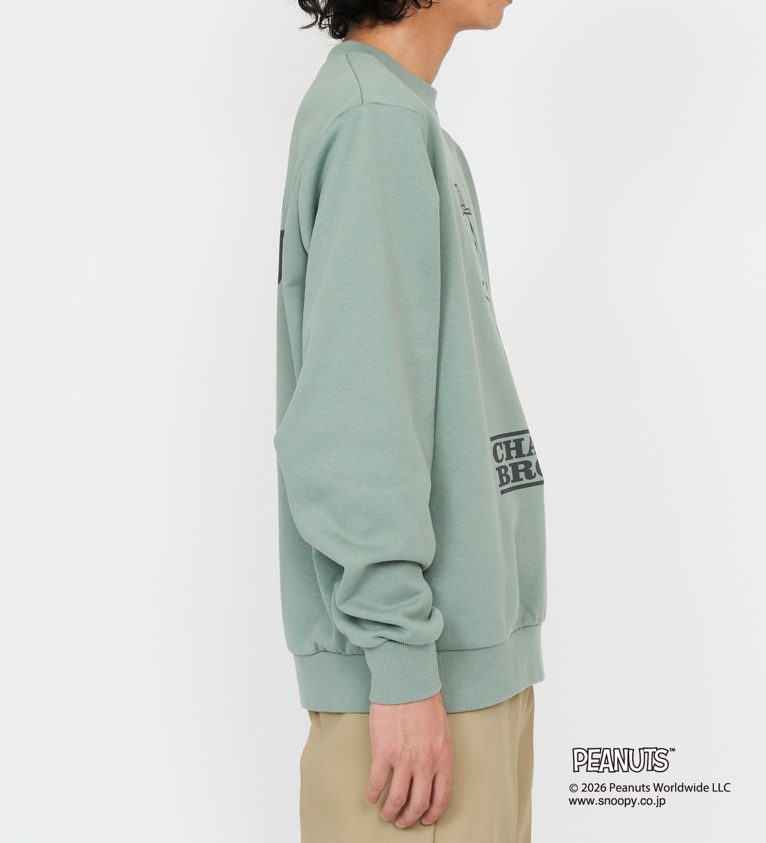 Dickies(ディッキーズ)のピーナッツ クルーネックスウェット チャーリーブラウン|トップス/スウェット/メンズ|グリーン