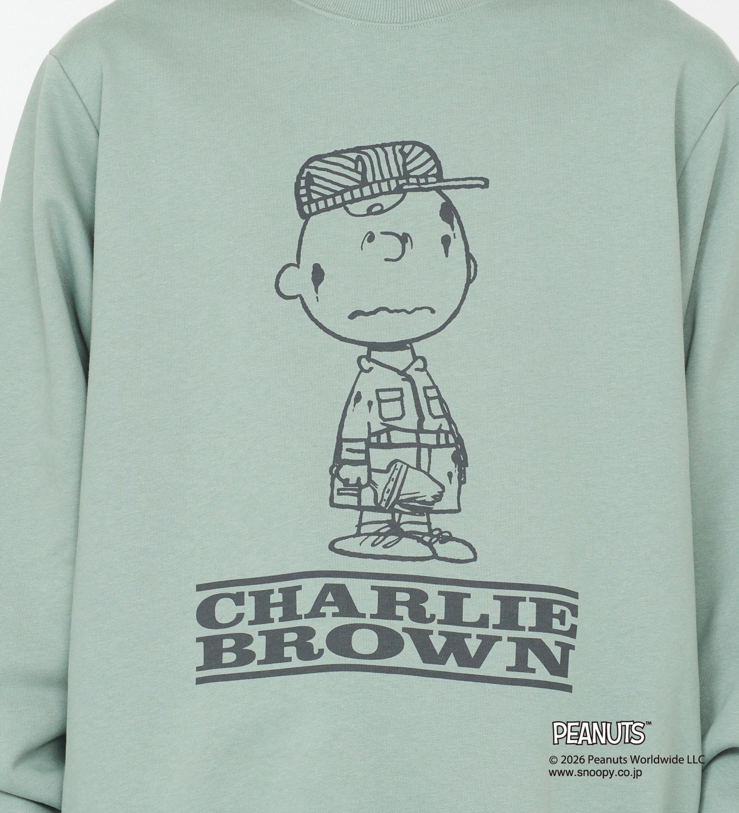 Dickies(ディッキーズ)のピーナッツ クルーネックスウェット チャーリーブラウン|トップス/スウェット/メンズ|グリーン