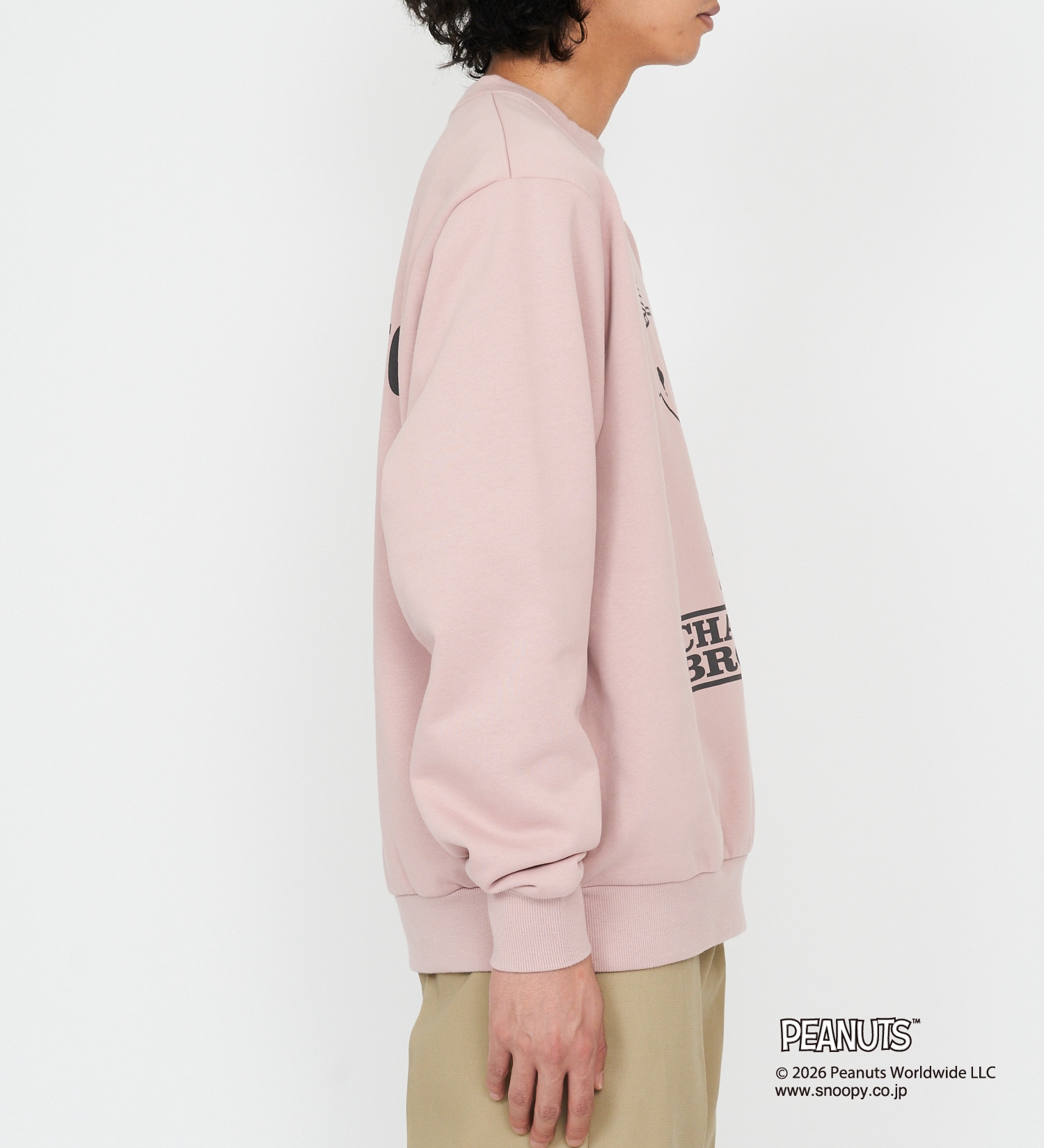 Dickies(ディッキーズ)のピーナッツ クルーネックスウェット チャーリーブラウン|トップス/スウェット/メンズ|ピンク