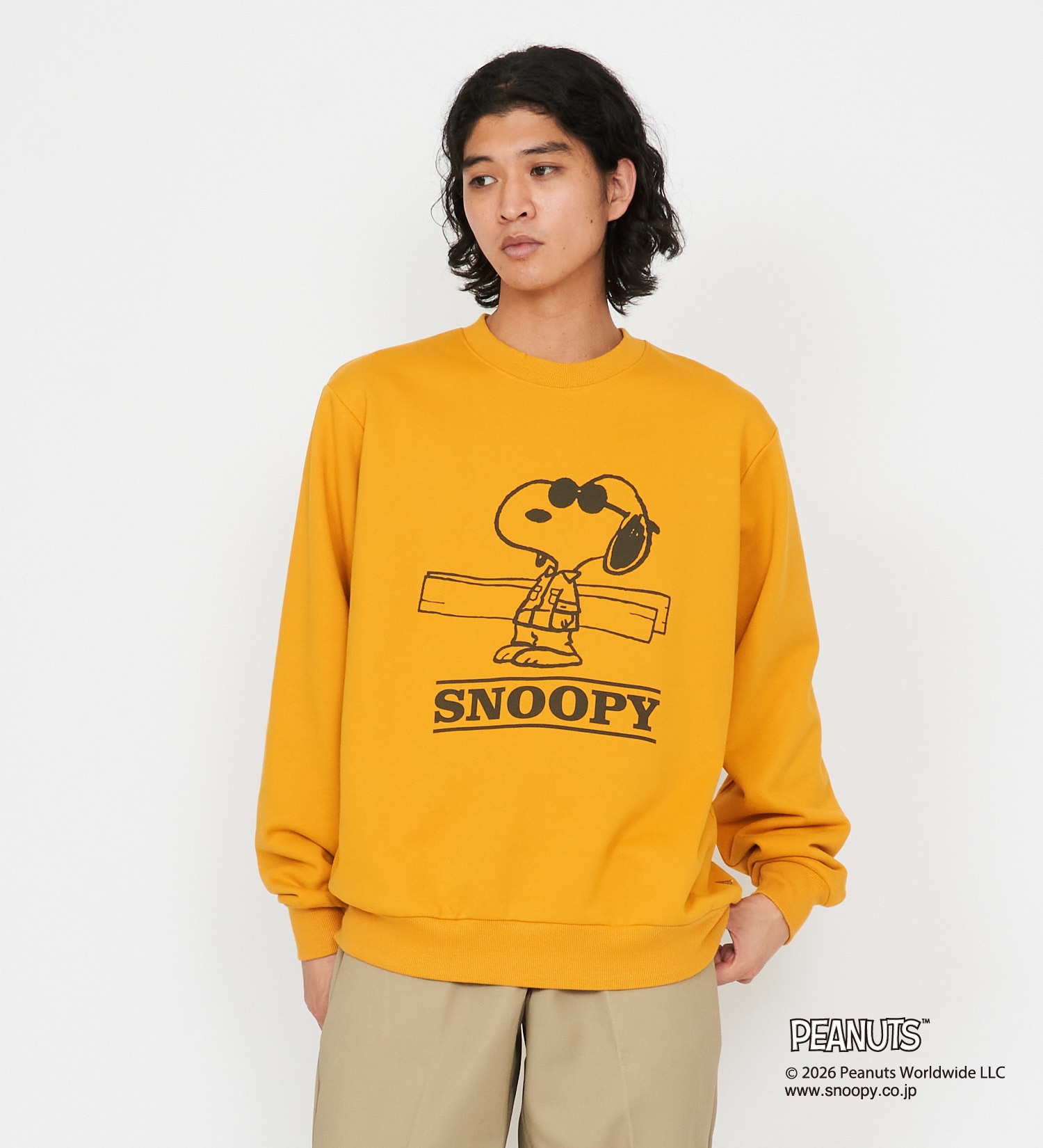 Dickies(ディッキーズ)のピーナッツ クルーネックスウェット スヌーピー|トップス/スウェット/メンズ|マスタード