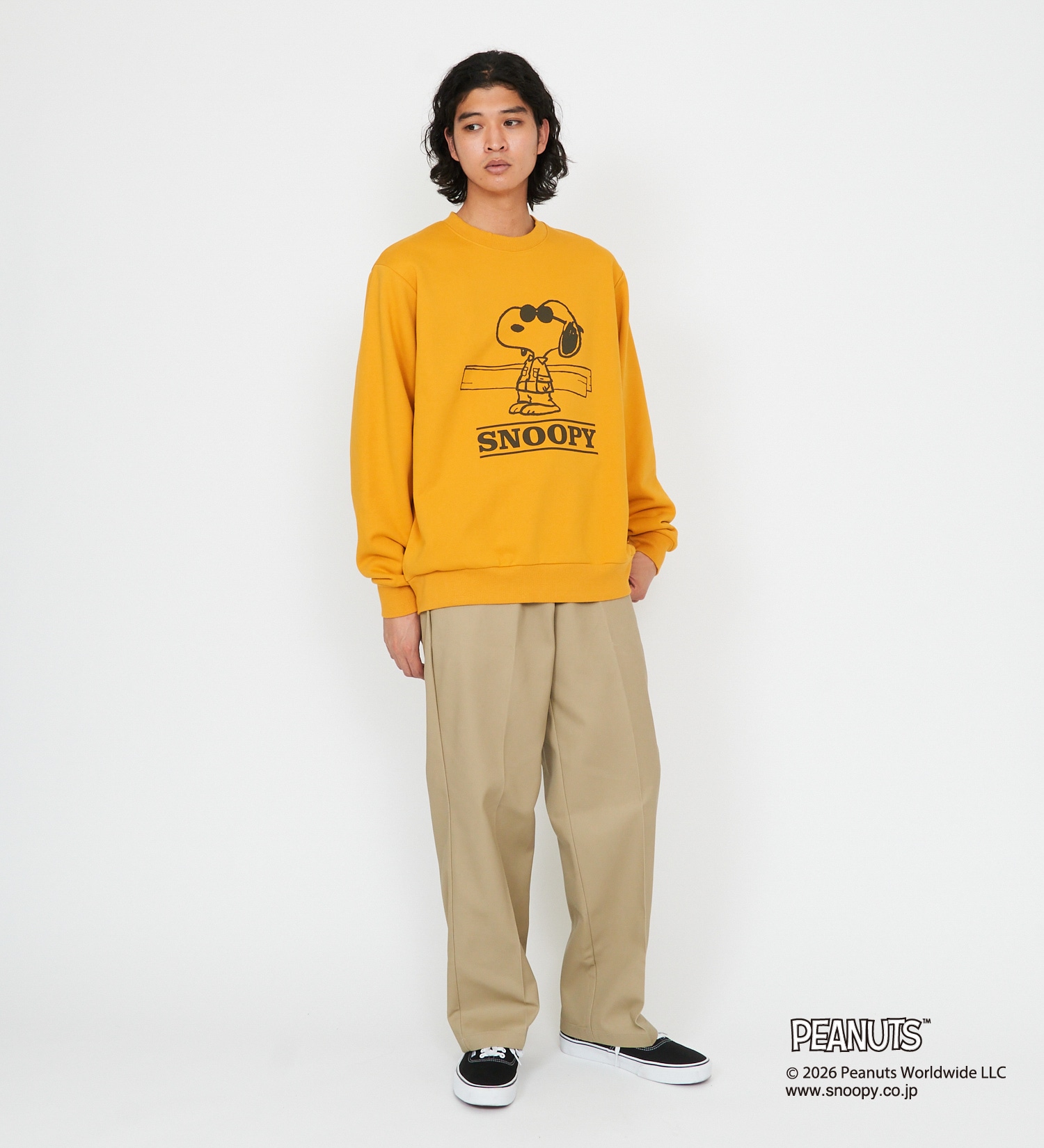 Dickies(ディッキーズ)のピーナッツ クルーネックスウェット スヌーピー|トップス/スウェット/メンズ|マスタード