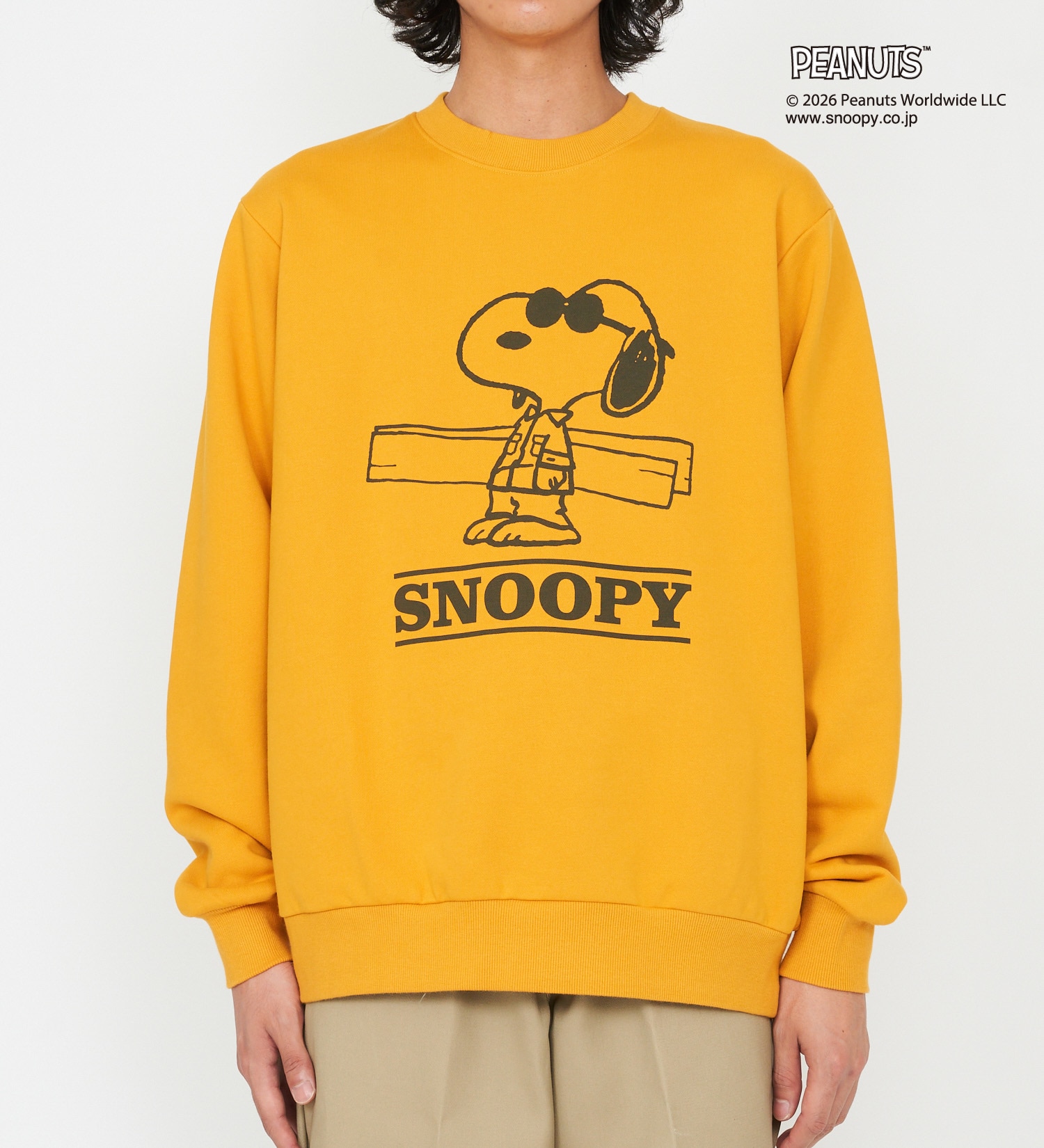 Dickies(ディッキーズ)のピーナッツ クルーネックスウェット スヌーピー|トップス/スウェット/メンズ|マスタード