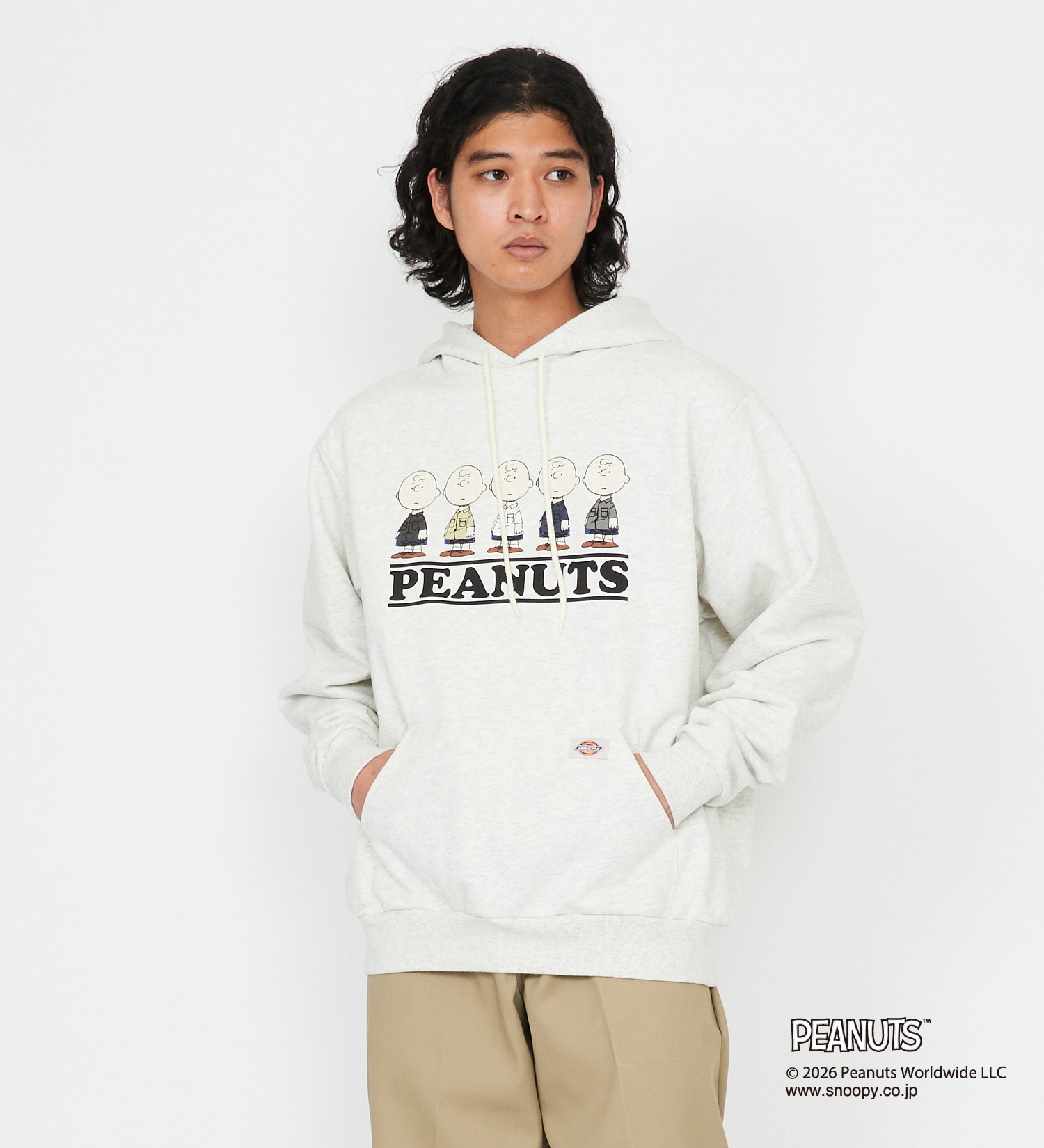 Dickies(ディッキーズ)のピーナッツ フーディ チャーリー ブラウン|トップス/パーカー/メンズ|ヘザ－グレー