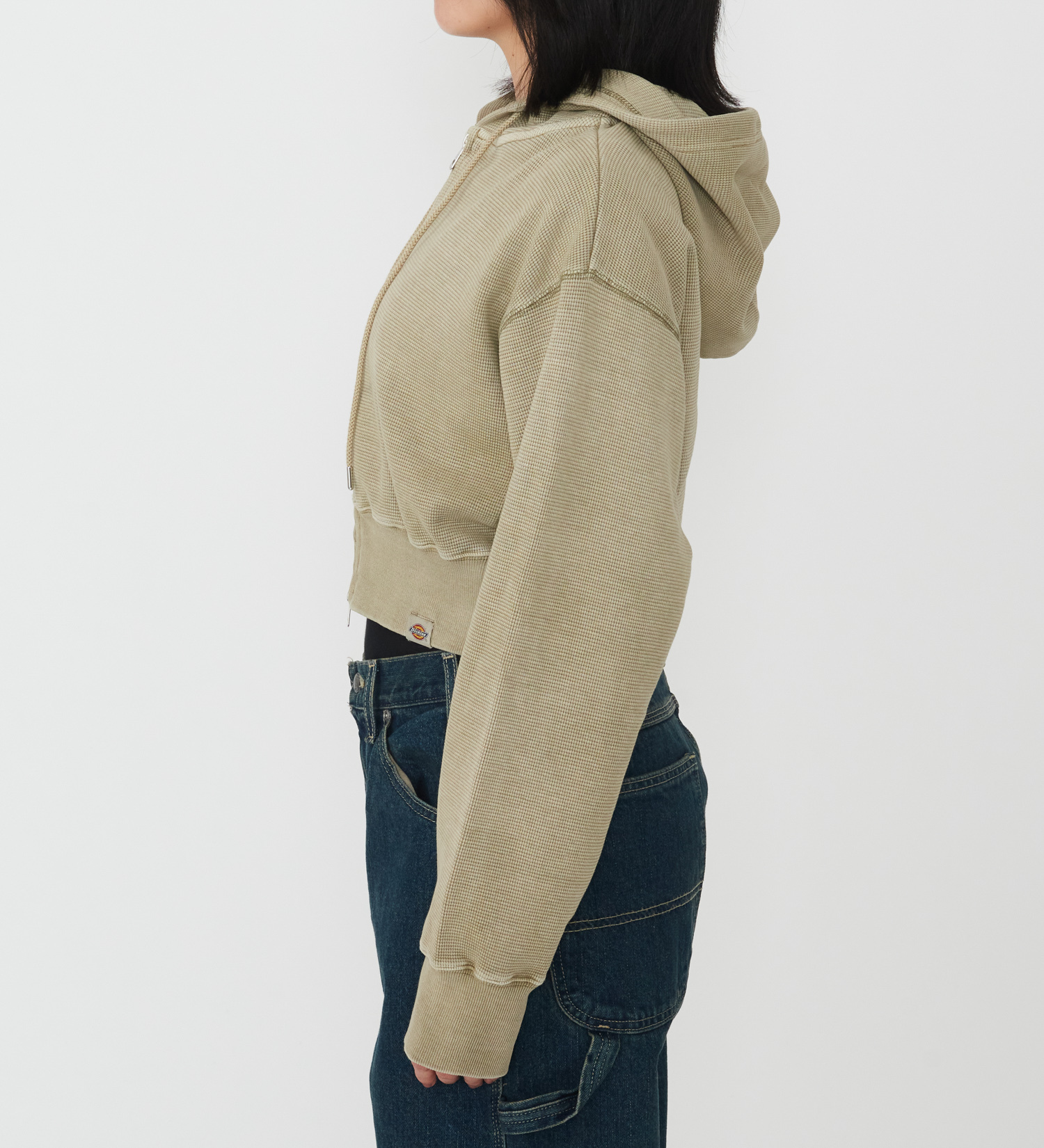 Dickies(ディッキーズ)のレディース サーマルショートフーディー|トップス/パーカー/レディース|ベージュ