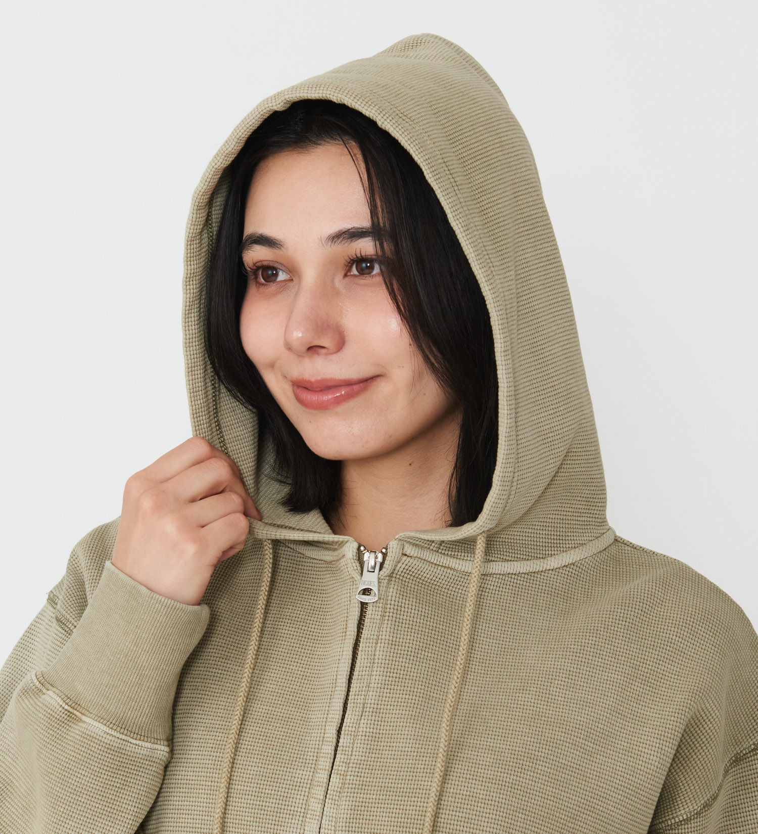 Dickies(ディッキーズ)のレディース サーマルショートフーディー|トップス/パーカー/レディース|ベージュ